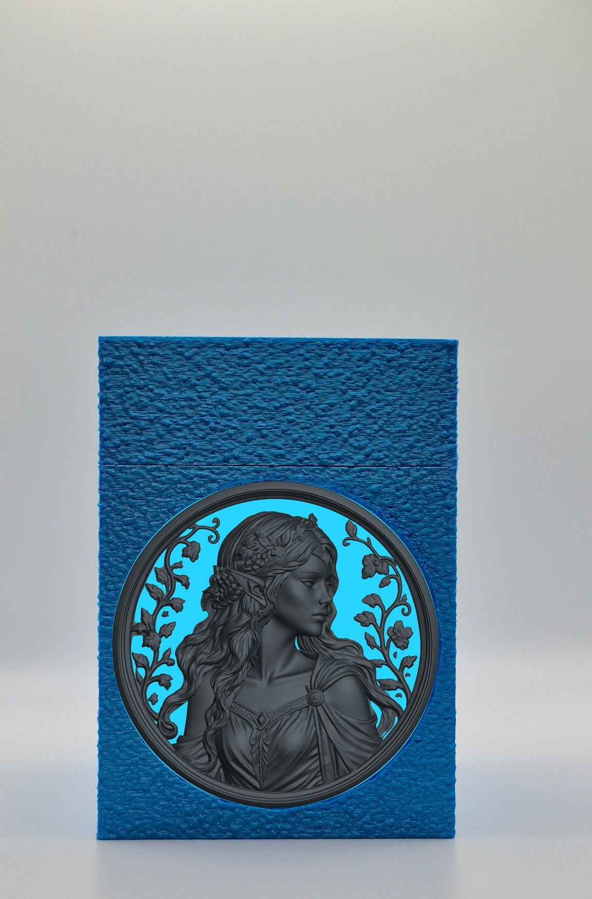 Elf Maiden Card Box — Blue