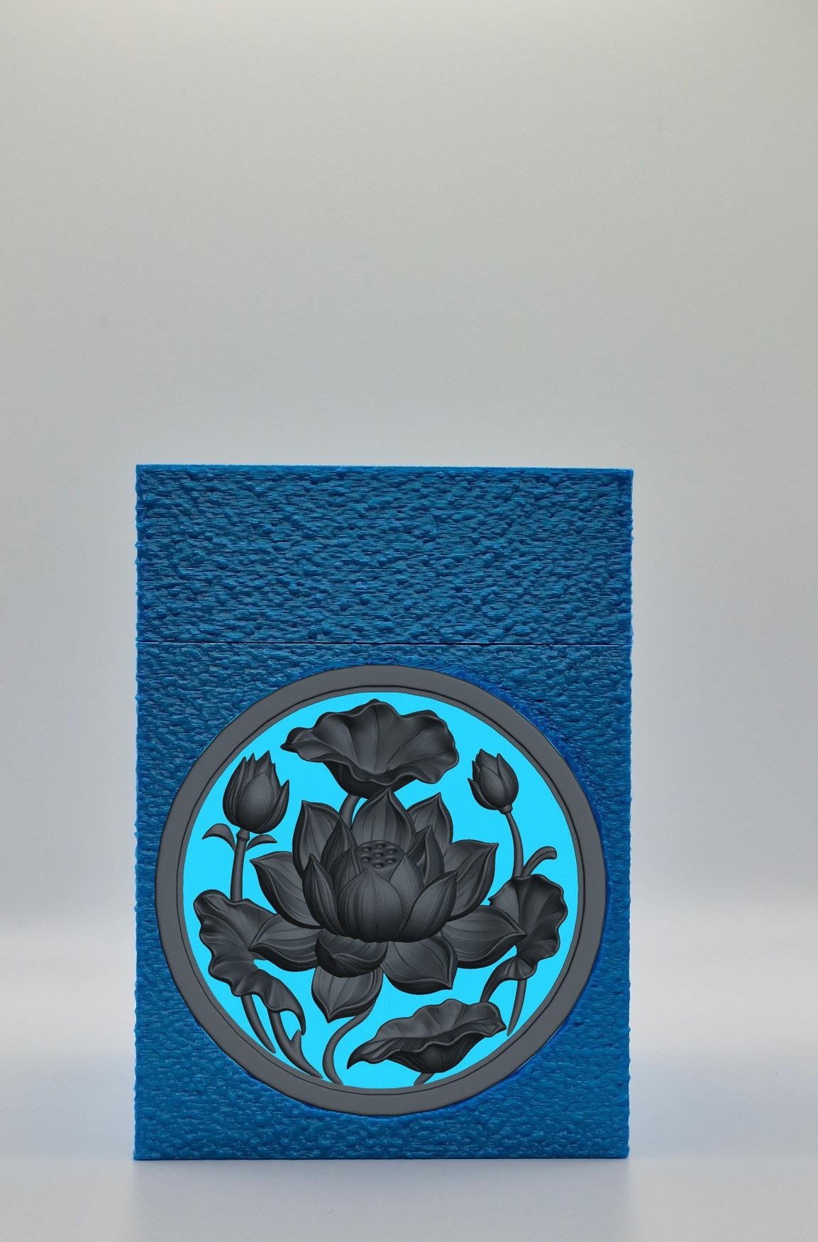 Lotus Card Box — Blue
