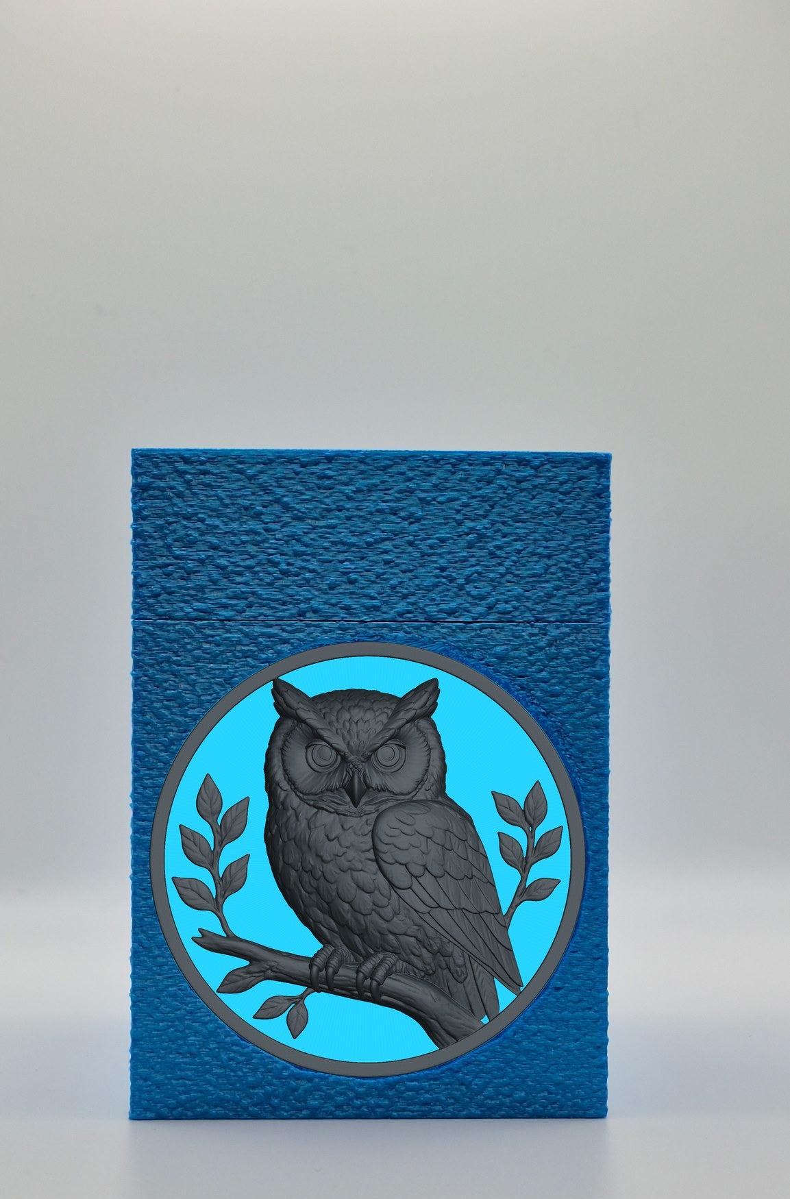 Owl Card Box — Blue