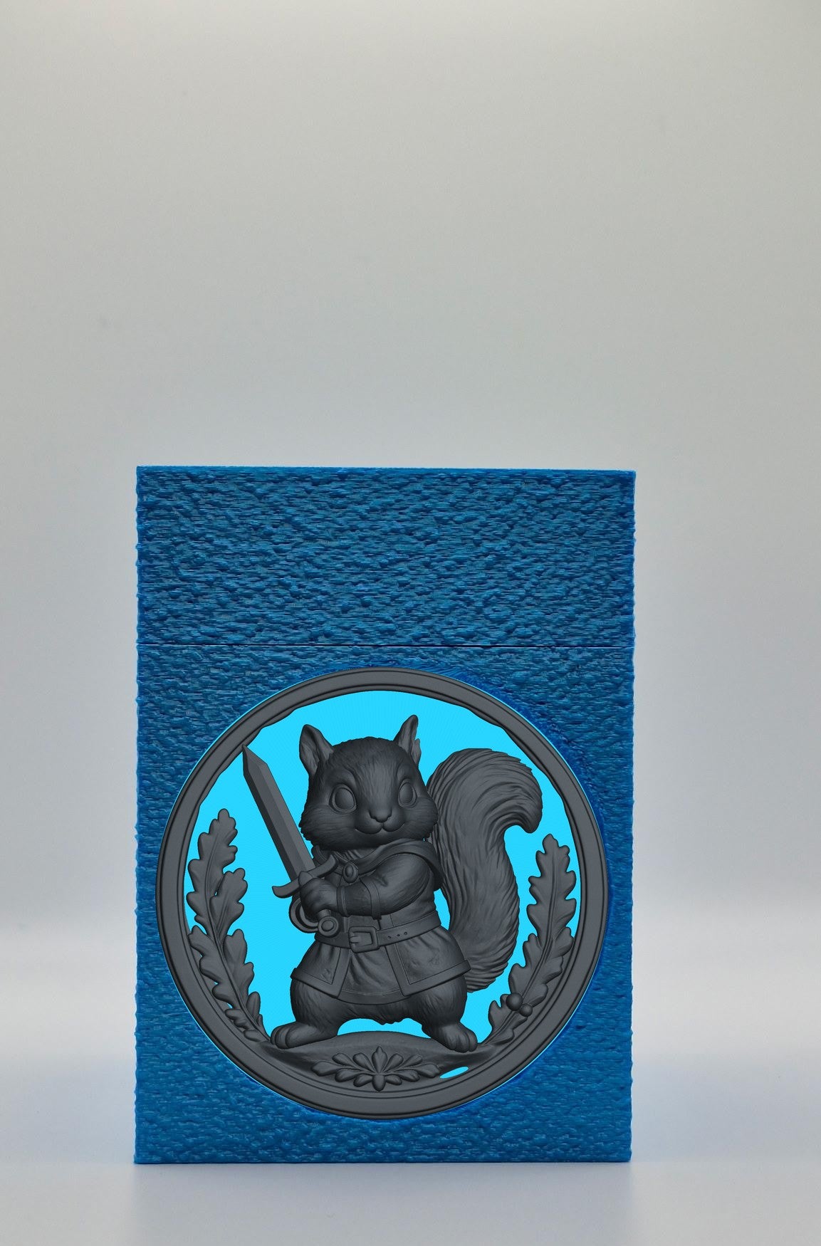 Squirrel Card Box — Blue