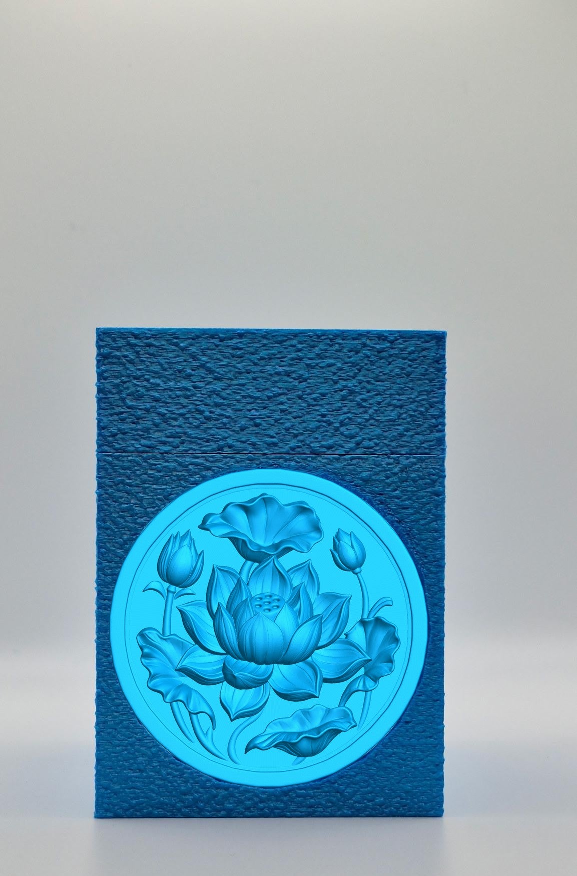 Lotus Card Box — Blue