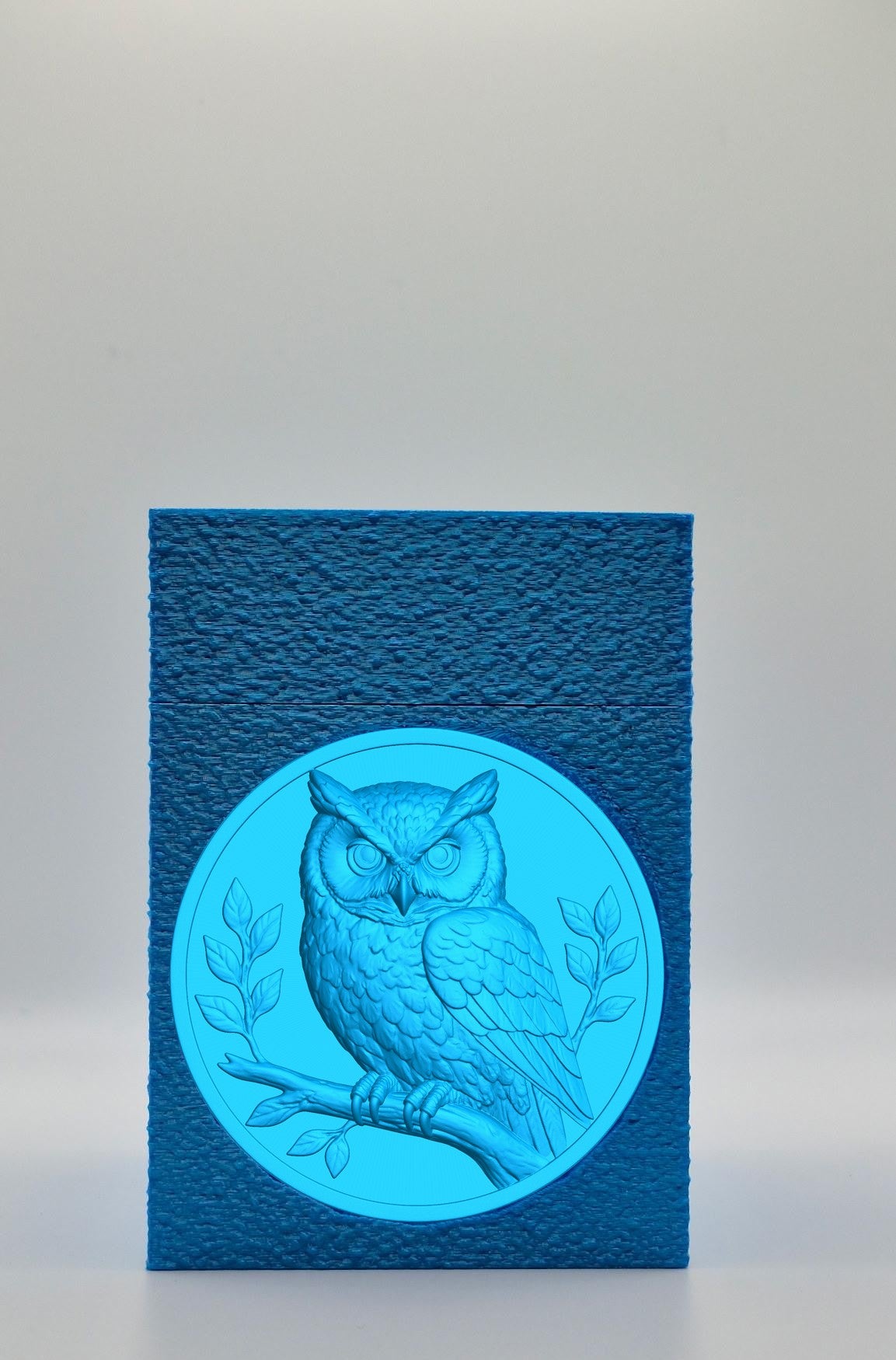 Owl Card Box — Blue
