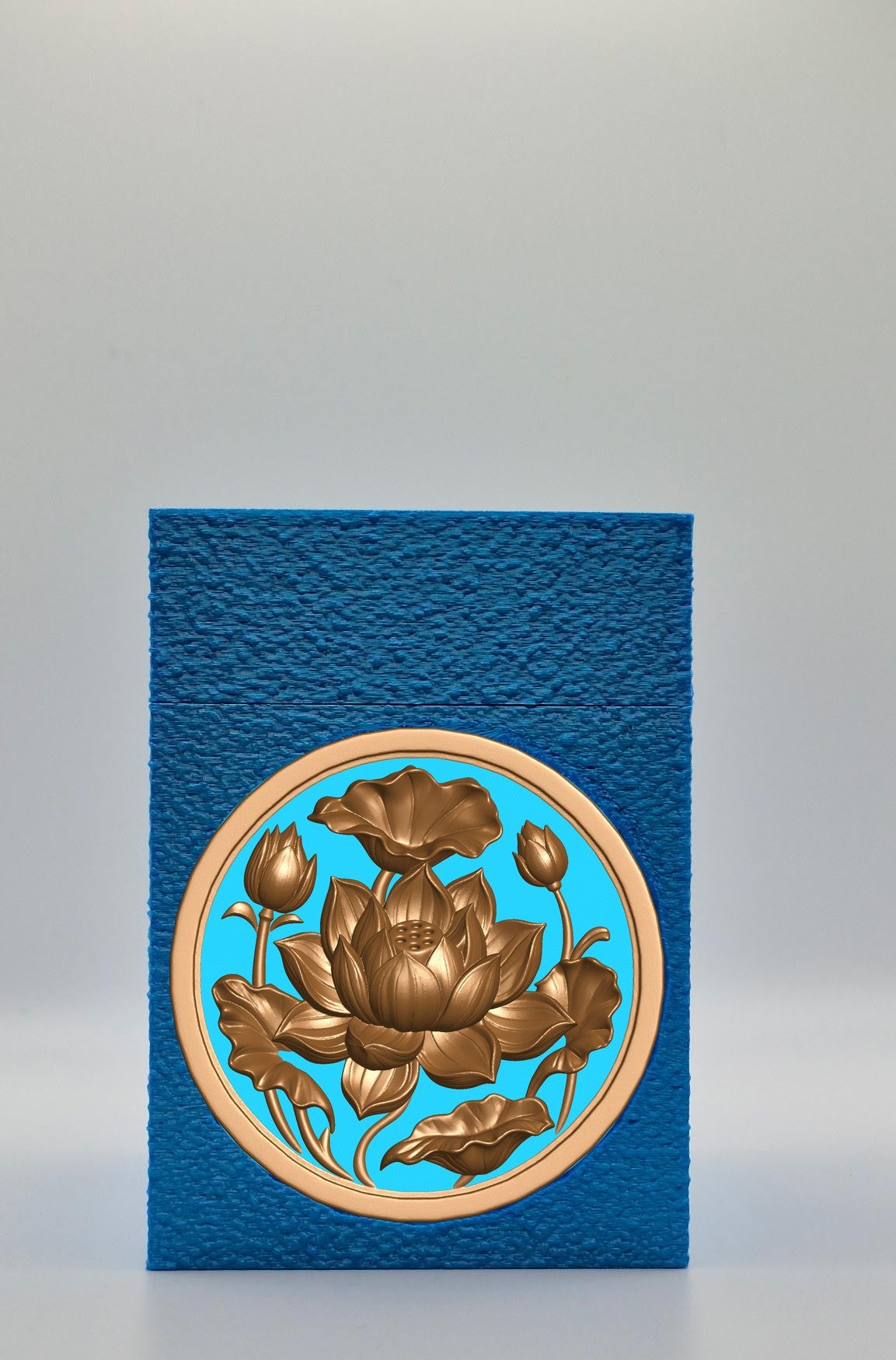 Lotus Card Box — Blue