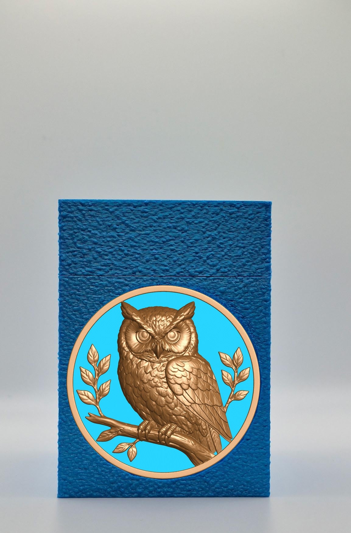 Owl Card Box — Blue