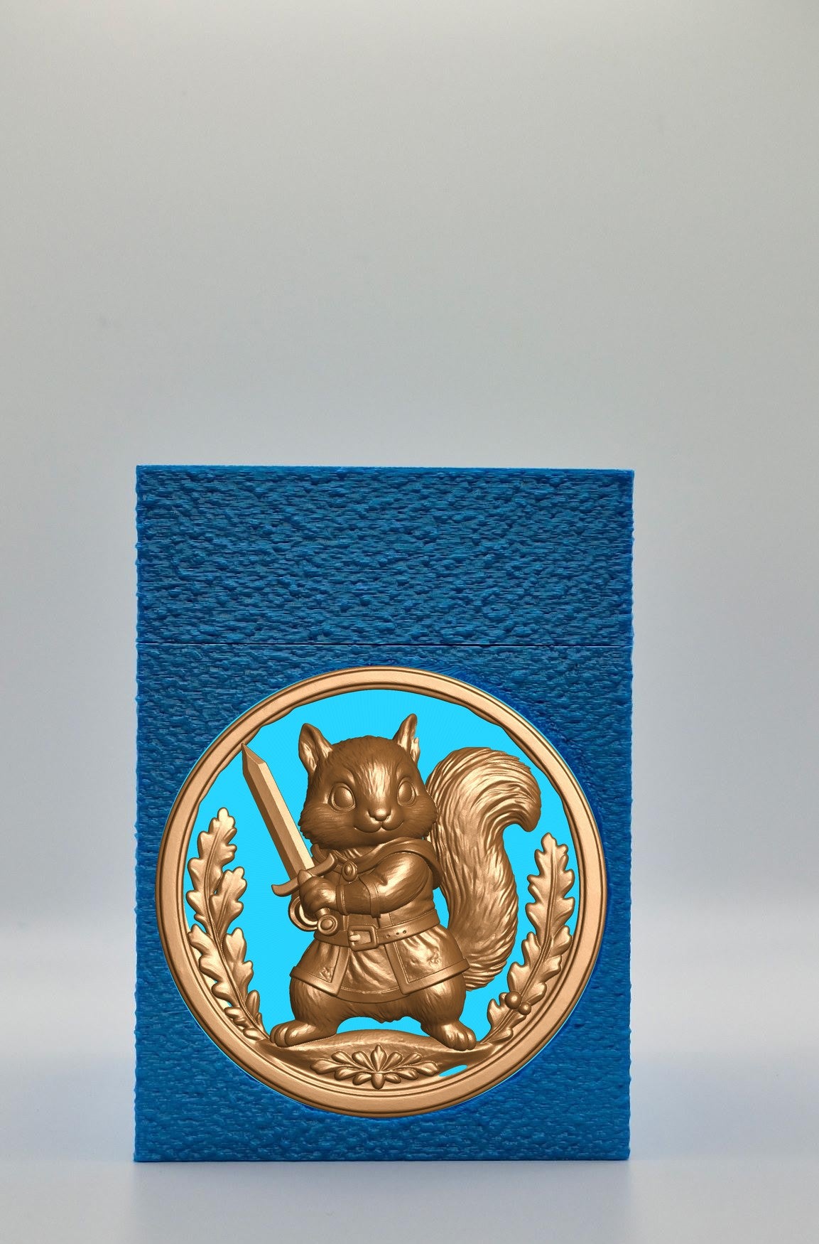 Squirrel Card Box — Blue