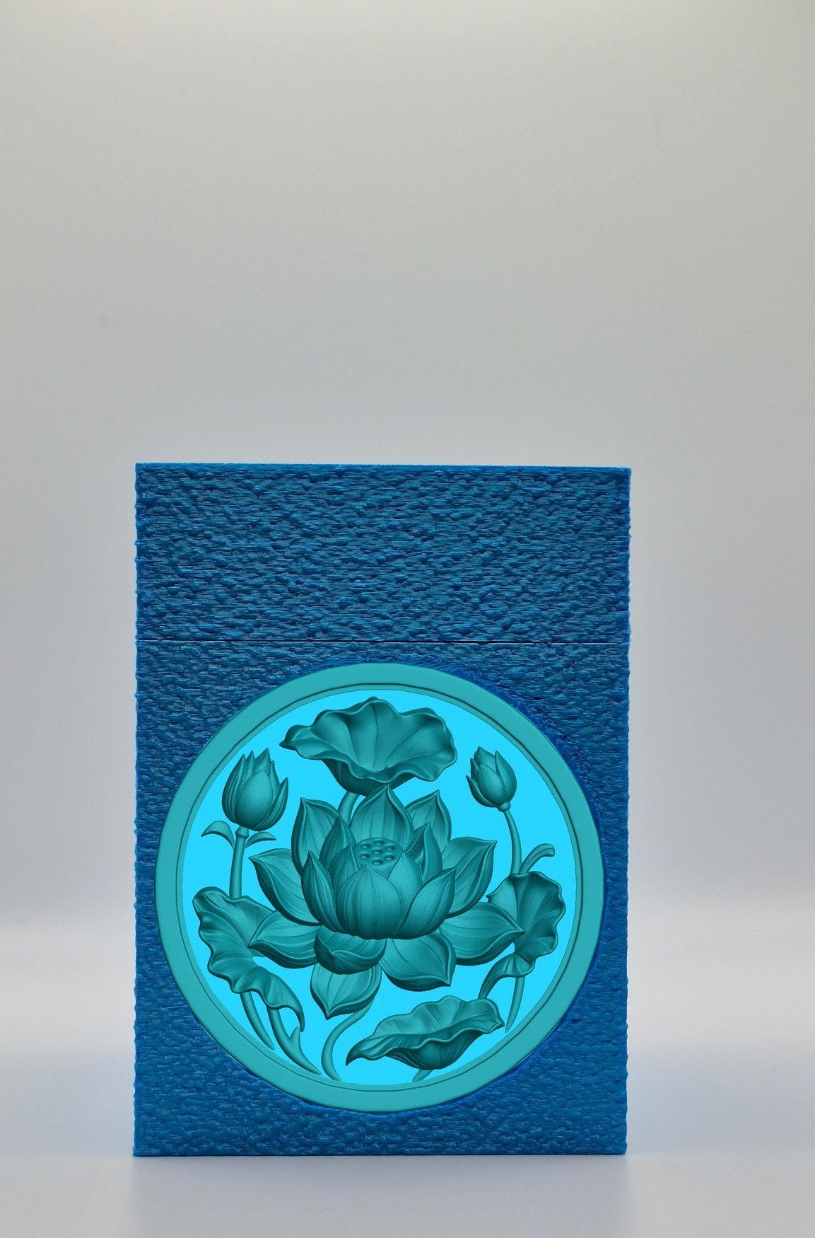 Lotus Card Box — Blue