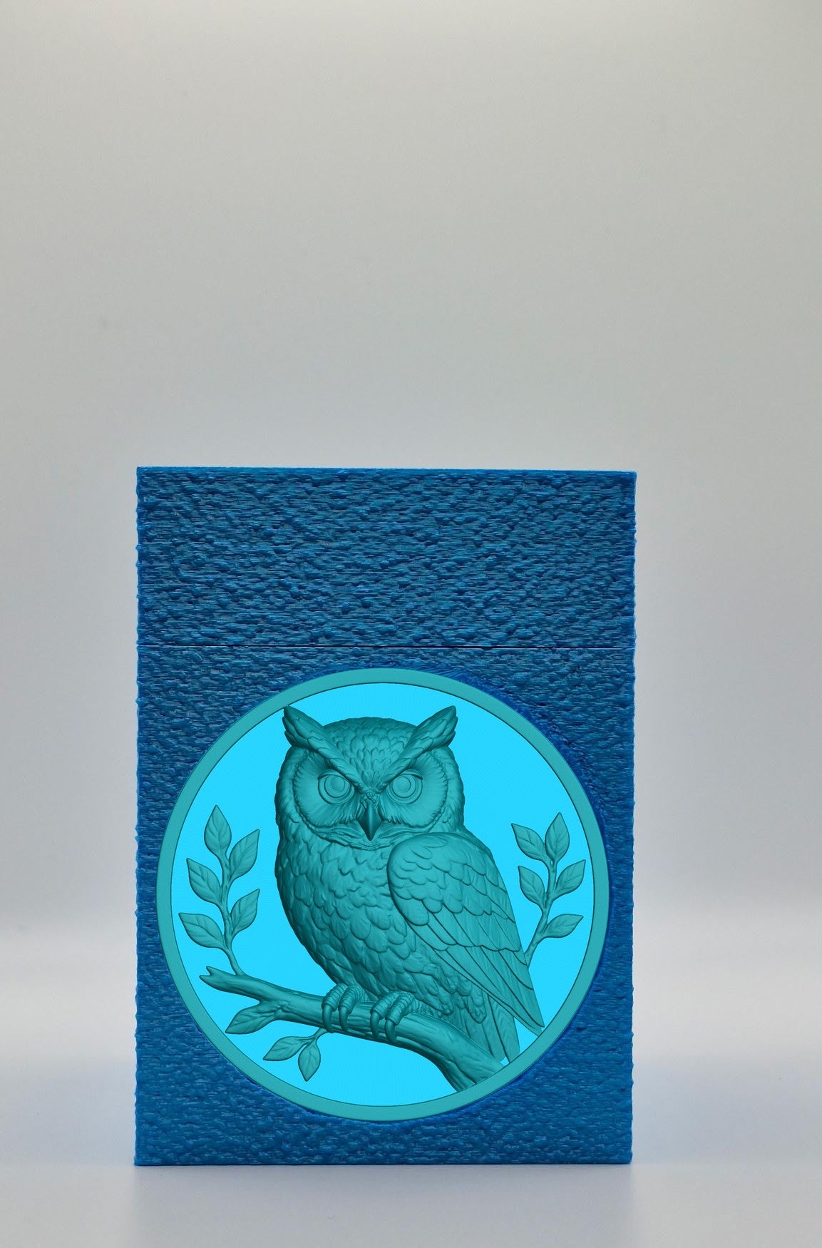 Owl Card Box — Blue