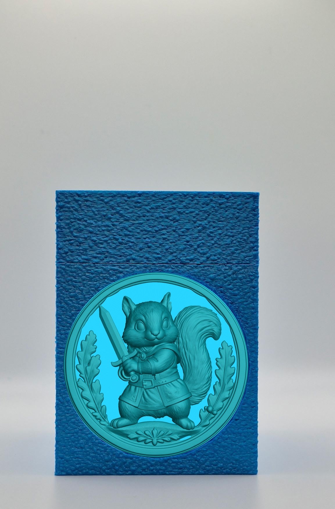 Squirrel Card Box — Blue