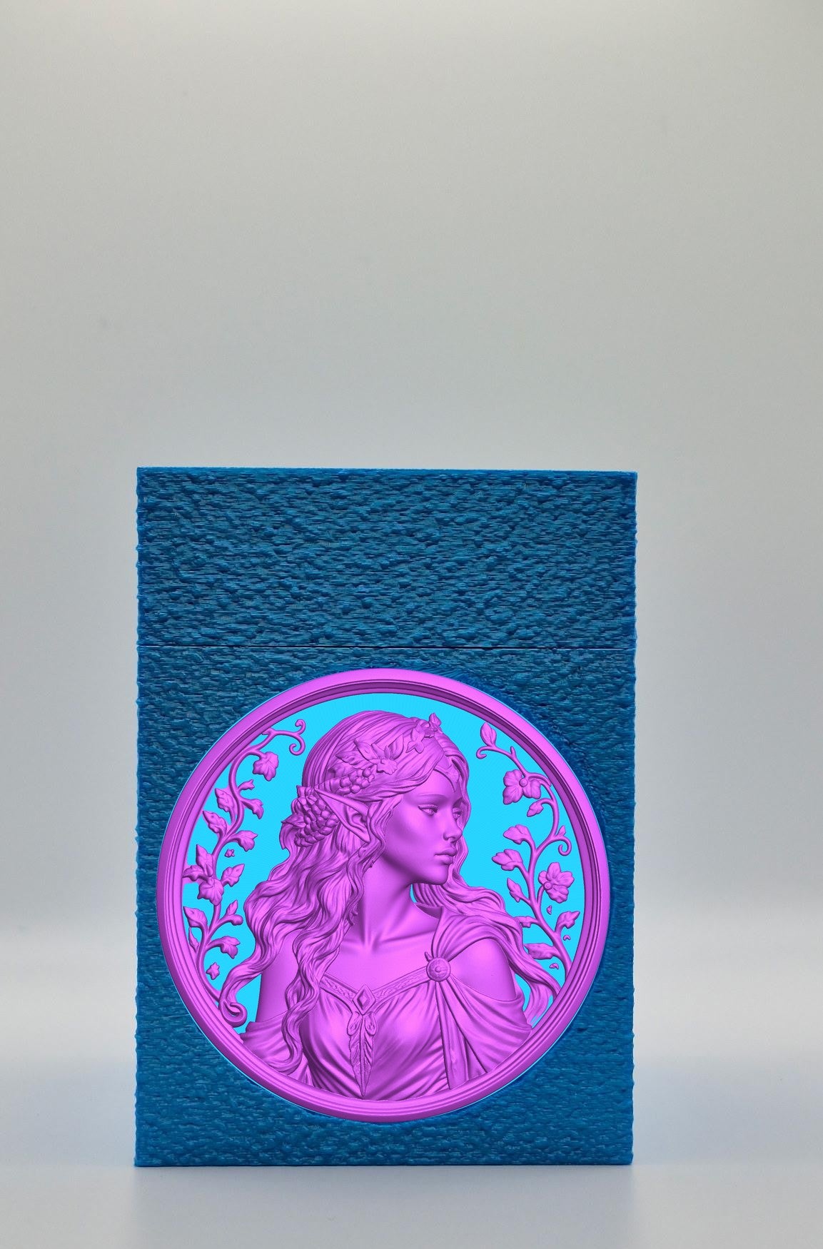 Elf Maiden Card Box — Blue