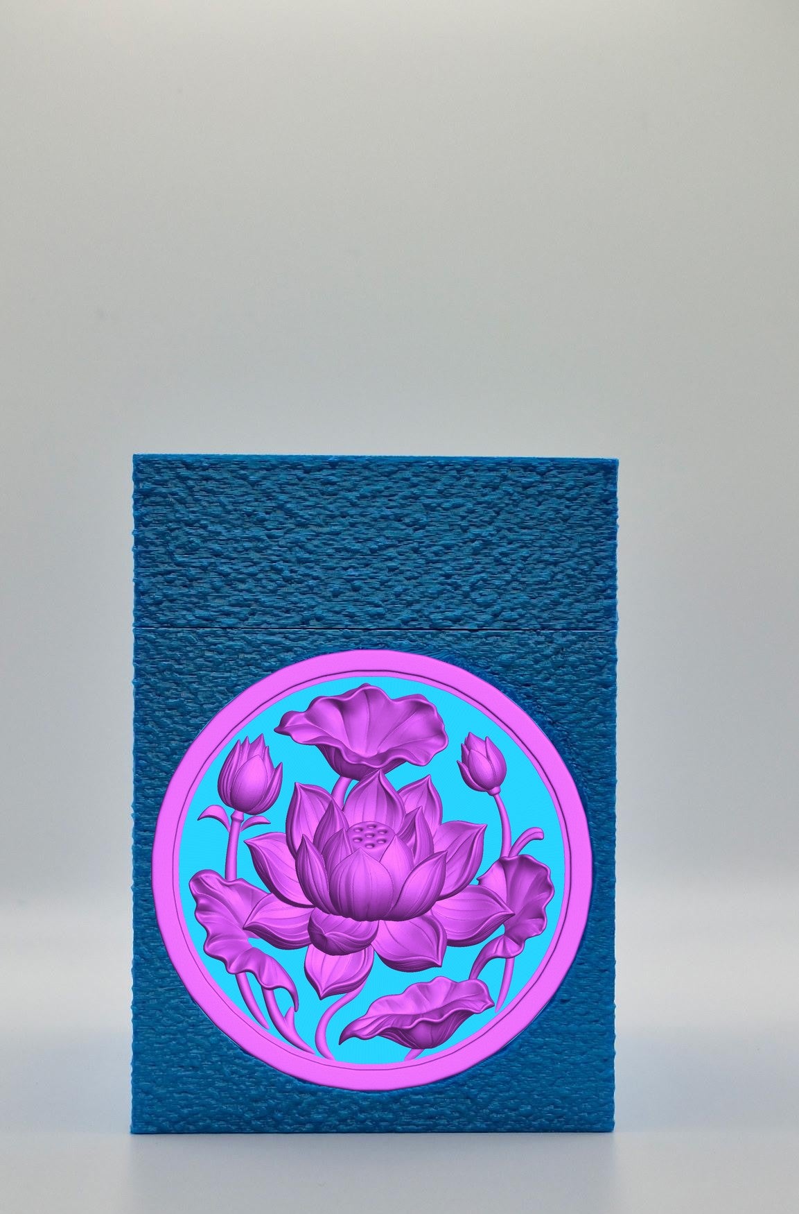 Lotus Card Box — Blue