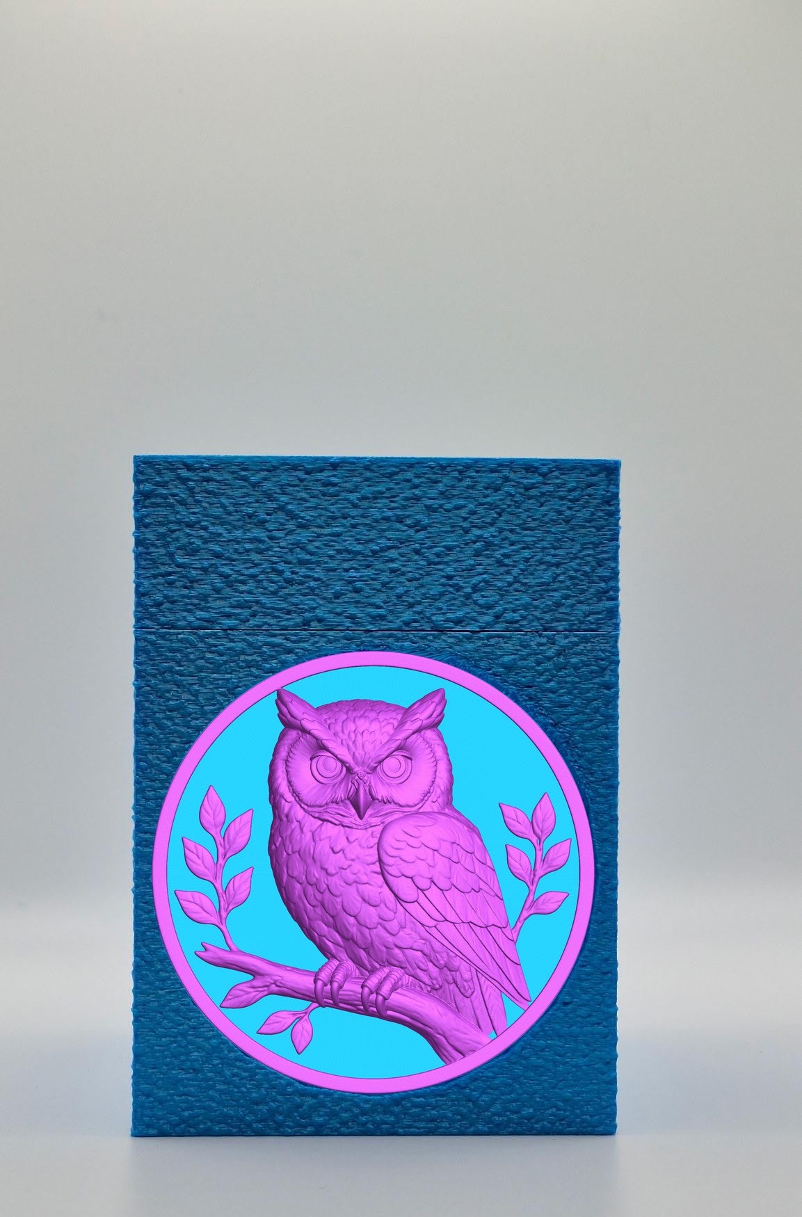 Owl Card Box — Blue