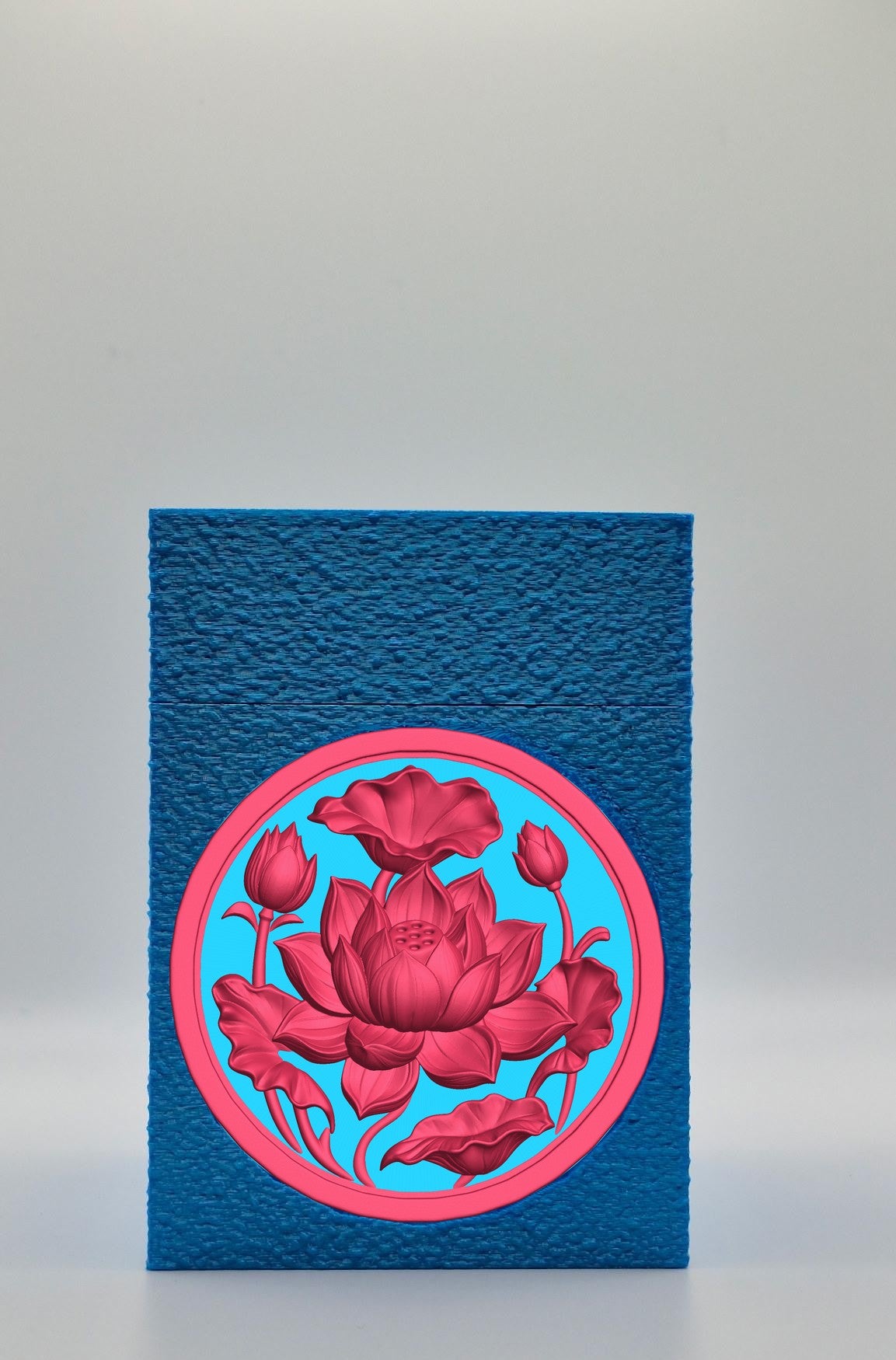 Lotus Card Box — Blue