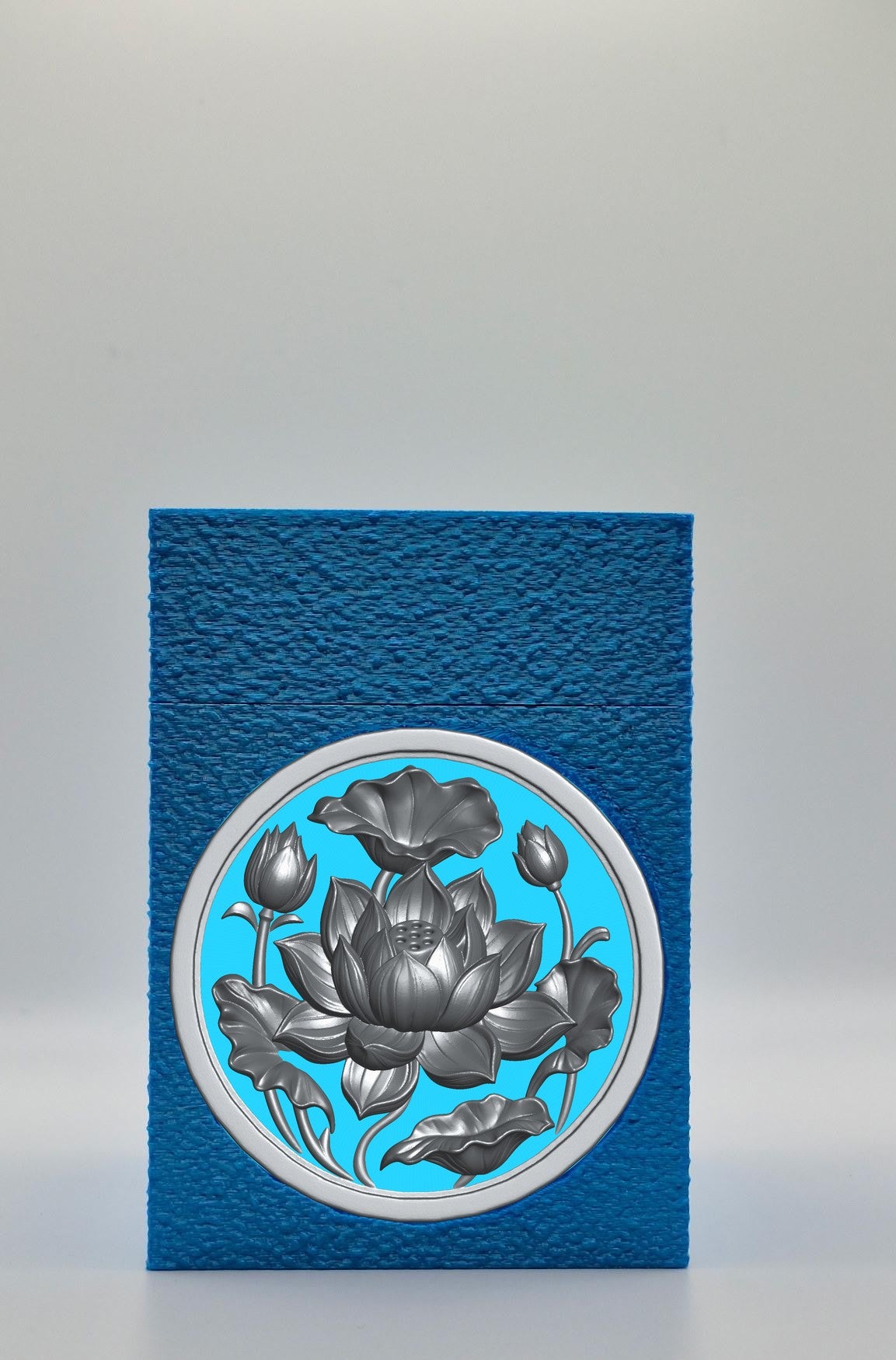 Lotus Card Box — Blue