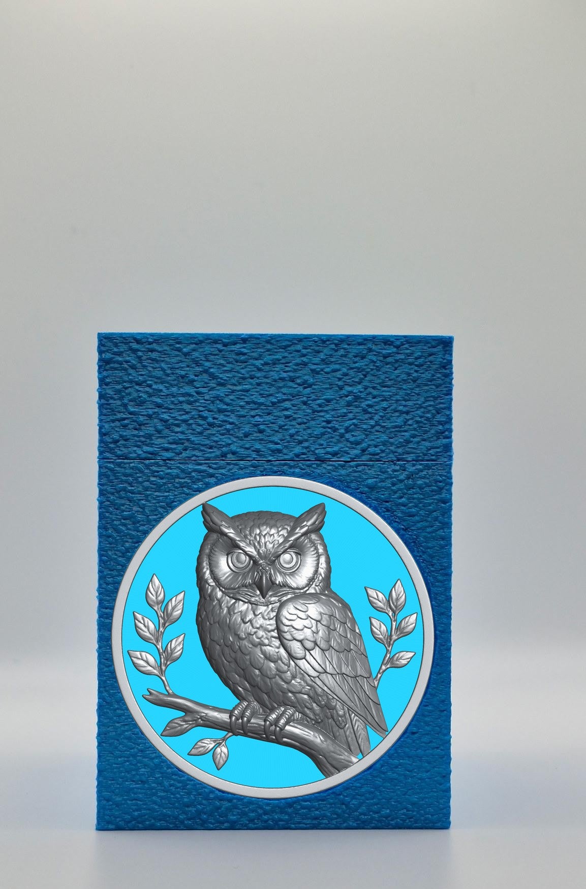 Owl Card Box — Blue