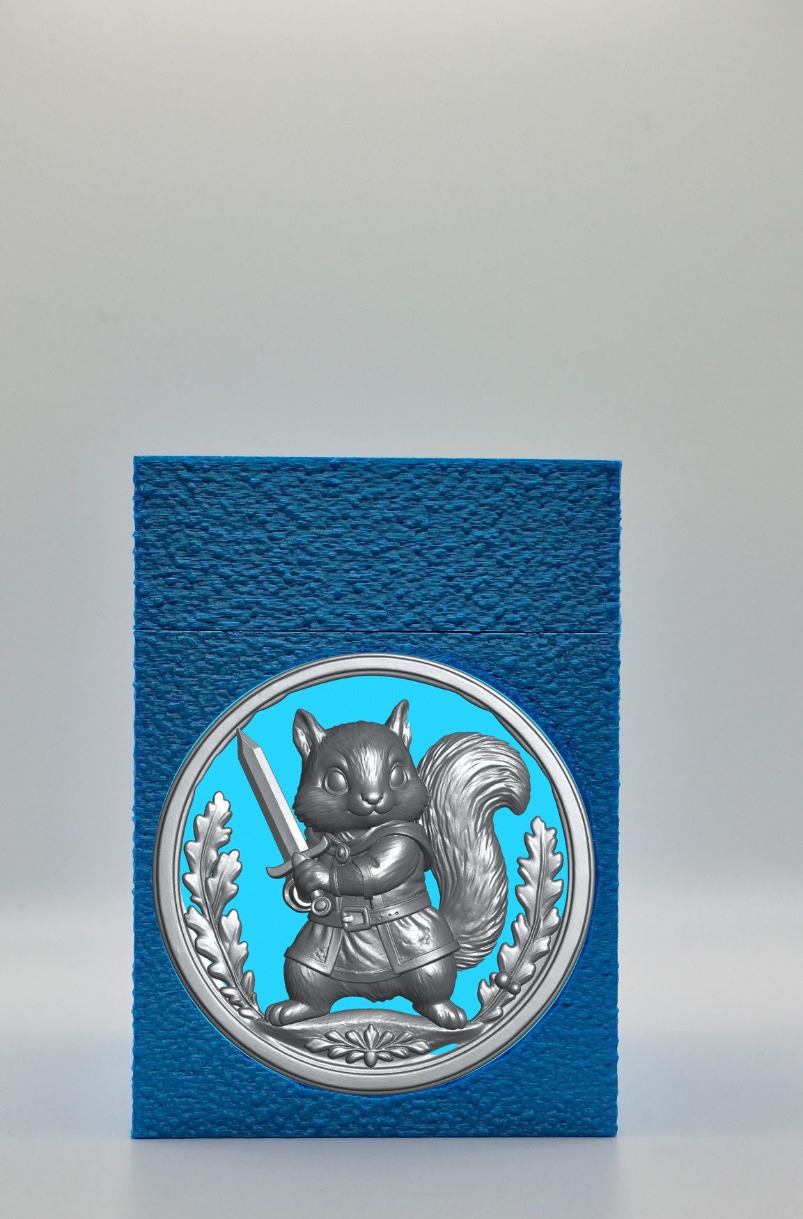 Squirrel Card Box — Blue