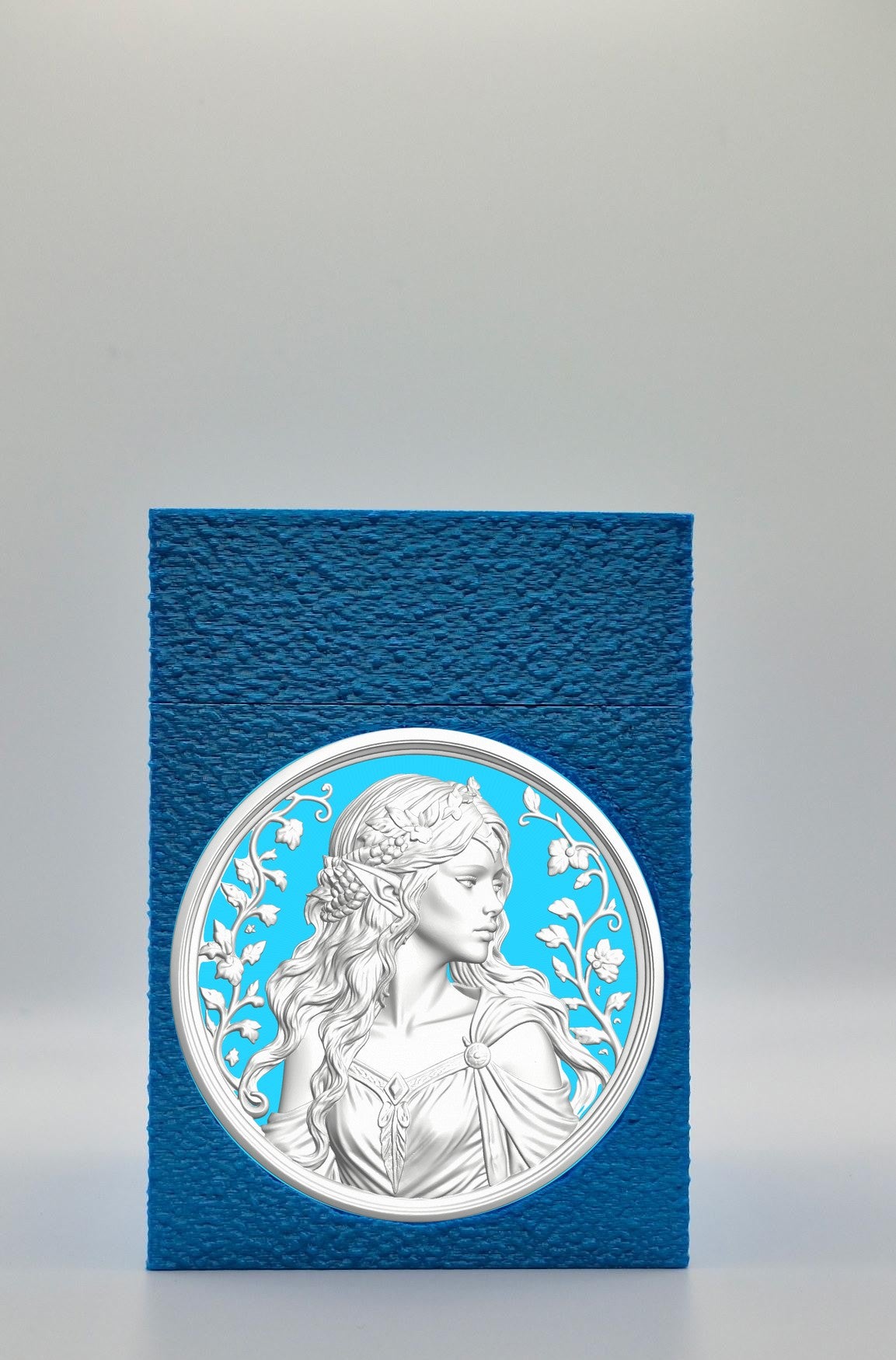 Elf Maiden Card Box — Blue