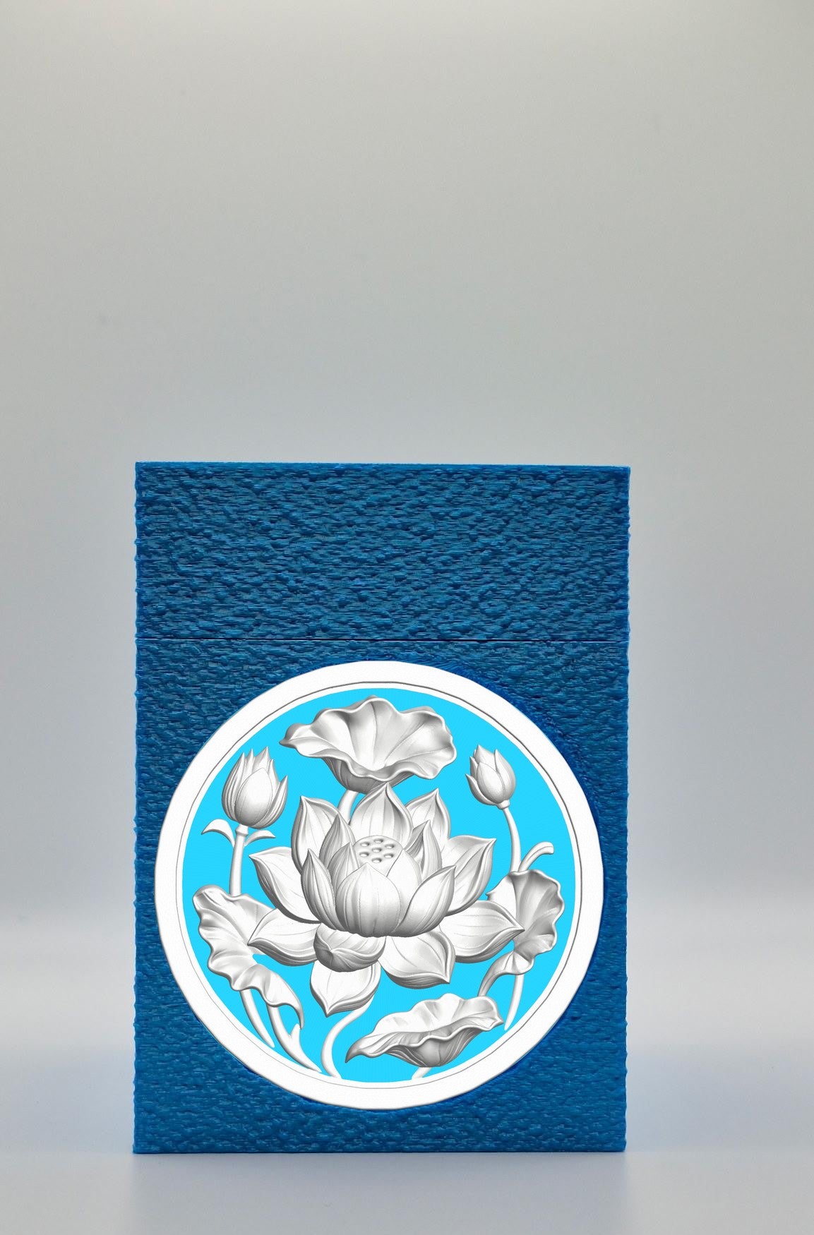 Lotus Card Box — Blue
