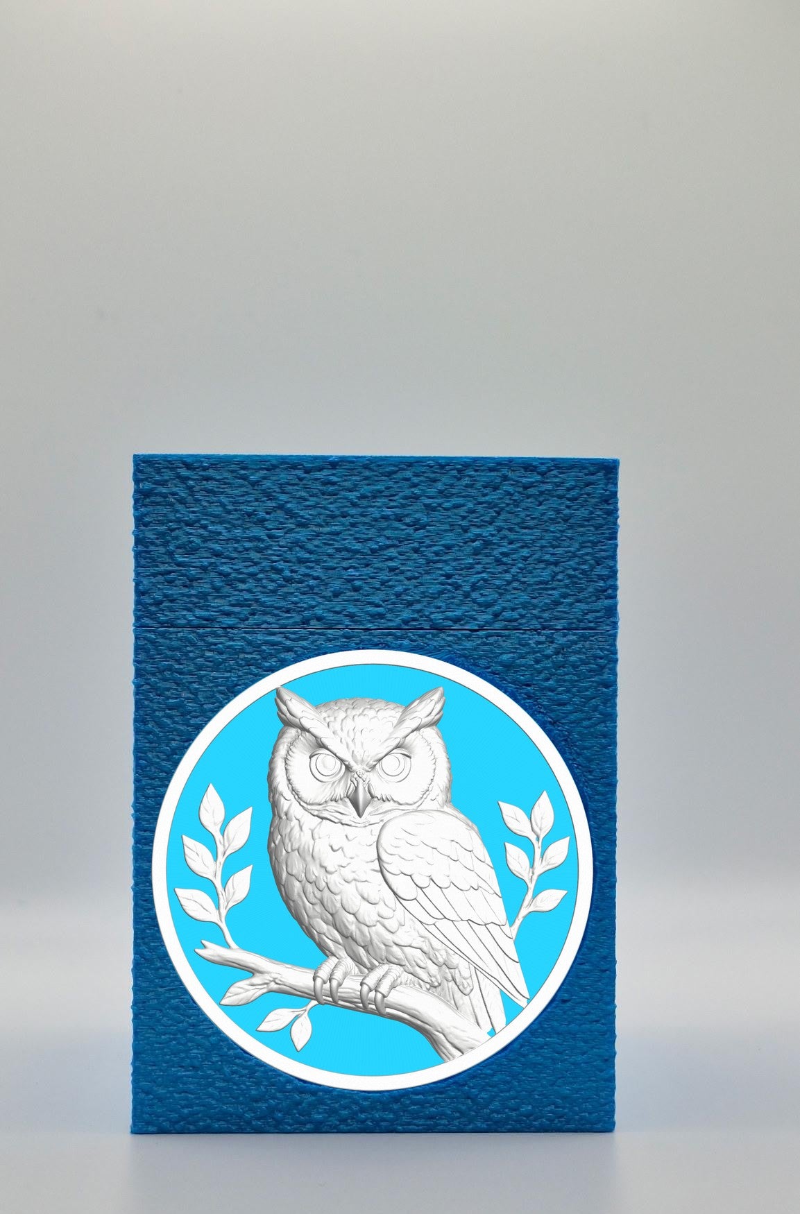 Owl Card Box — Blue