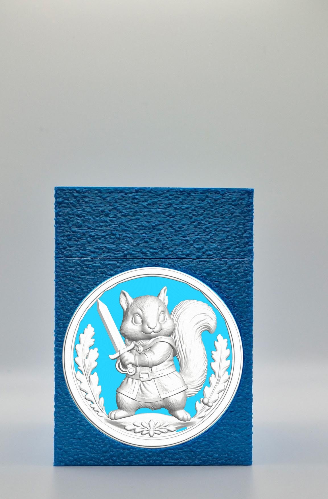Squirrel Card Box — Blue