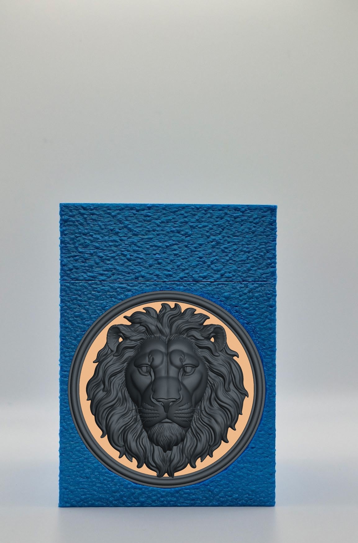 Lion Card Box — Blue