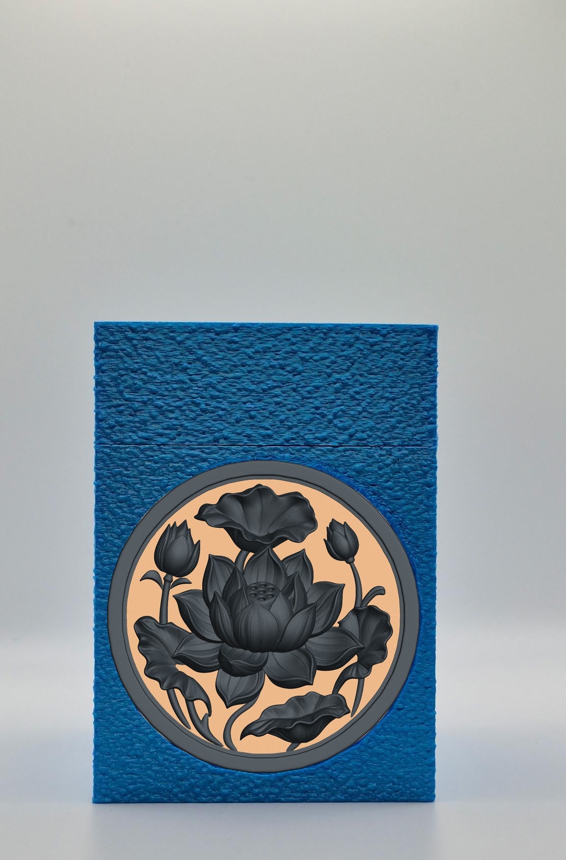 Lotus Card Box — Blue