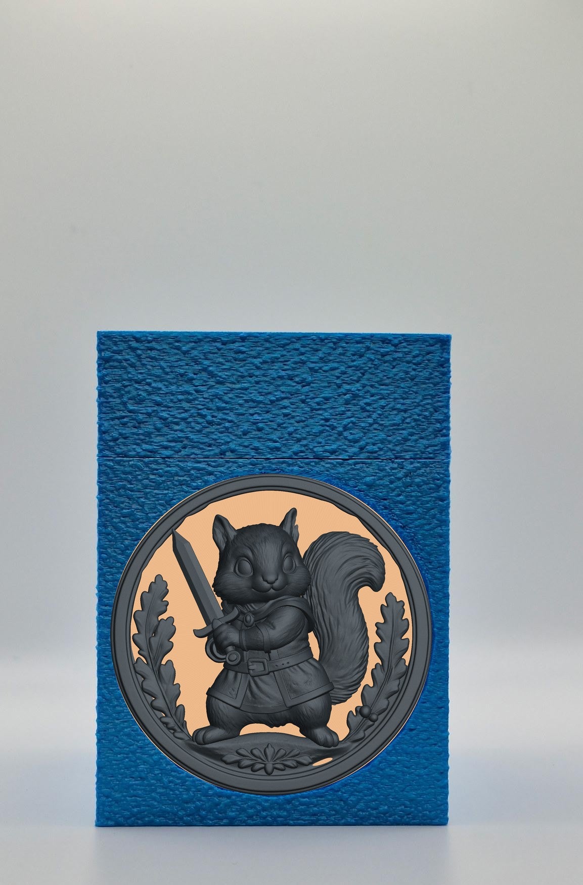 Squirrel Card Box — Blue