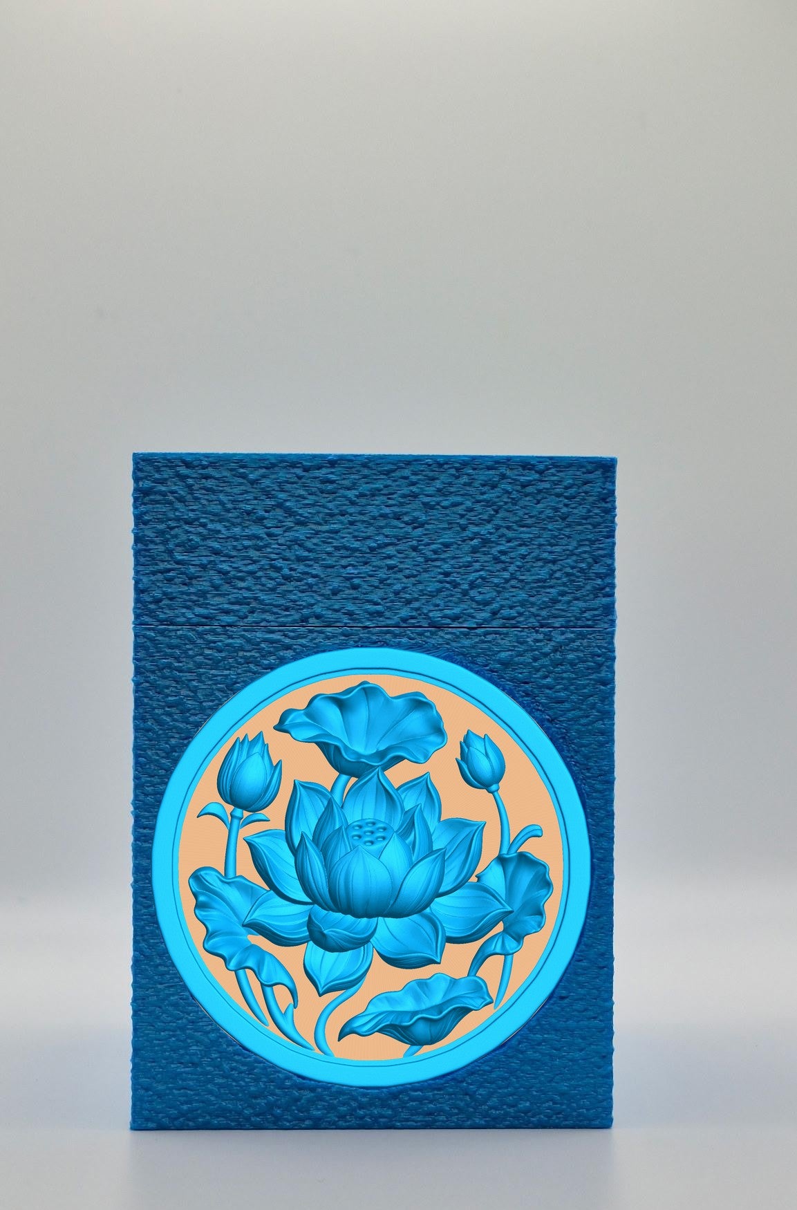 Lotus Card Box — Blue