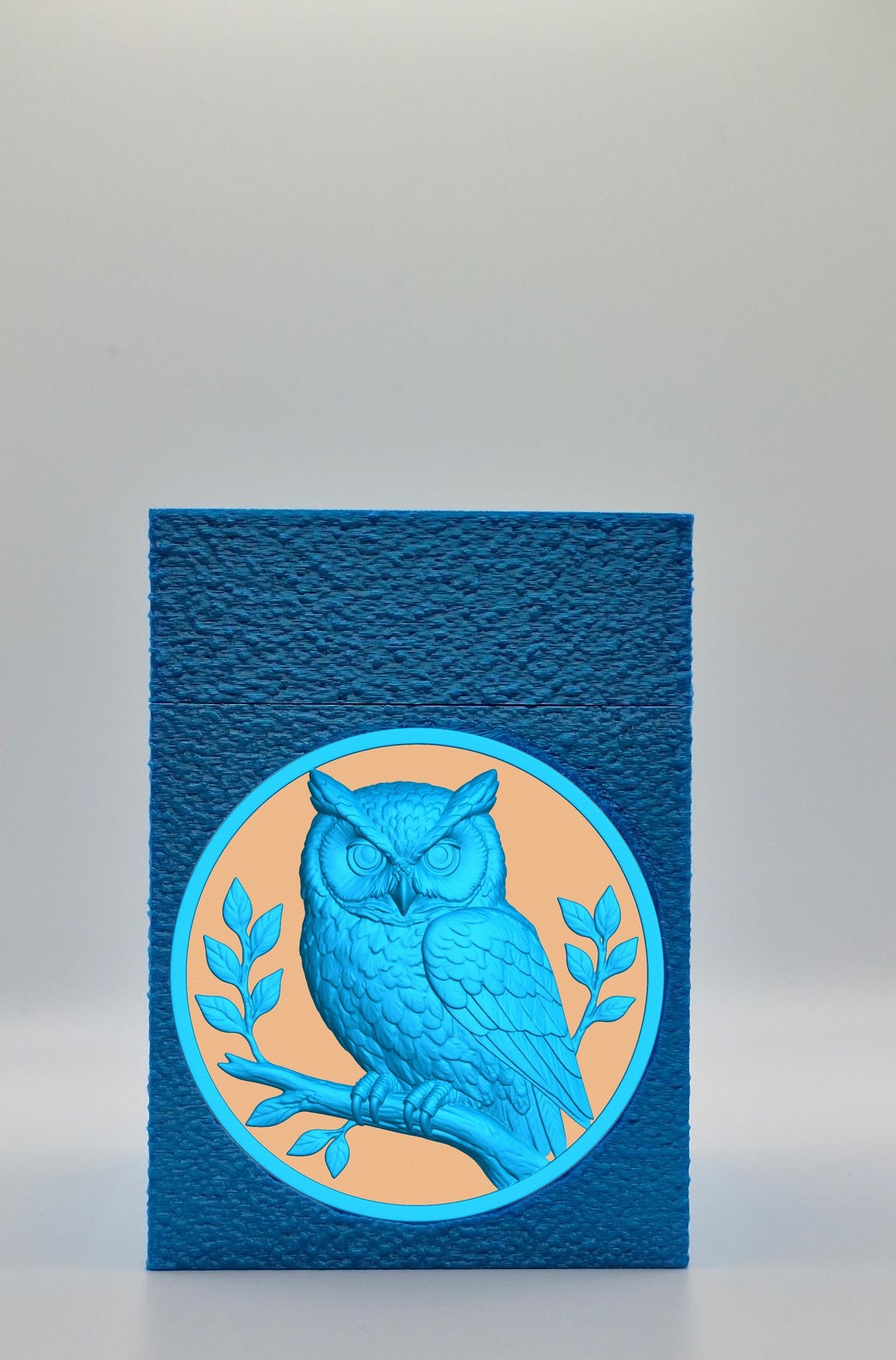 Owl Card Box — Blue