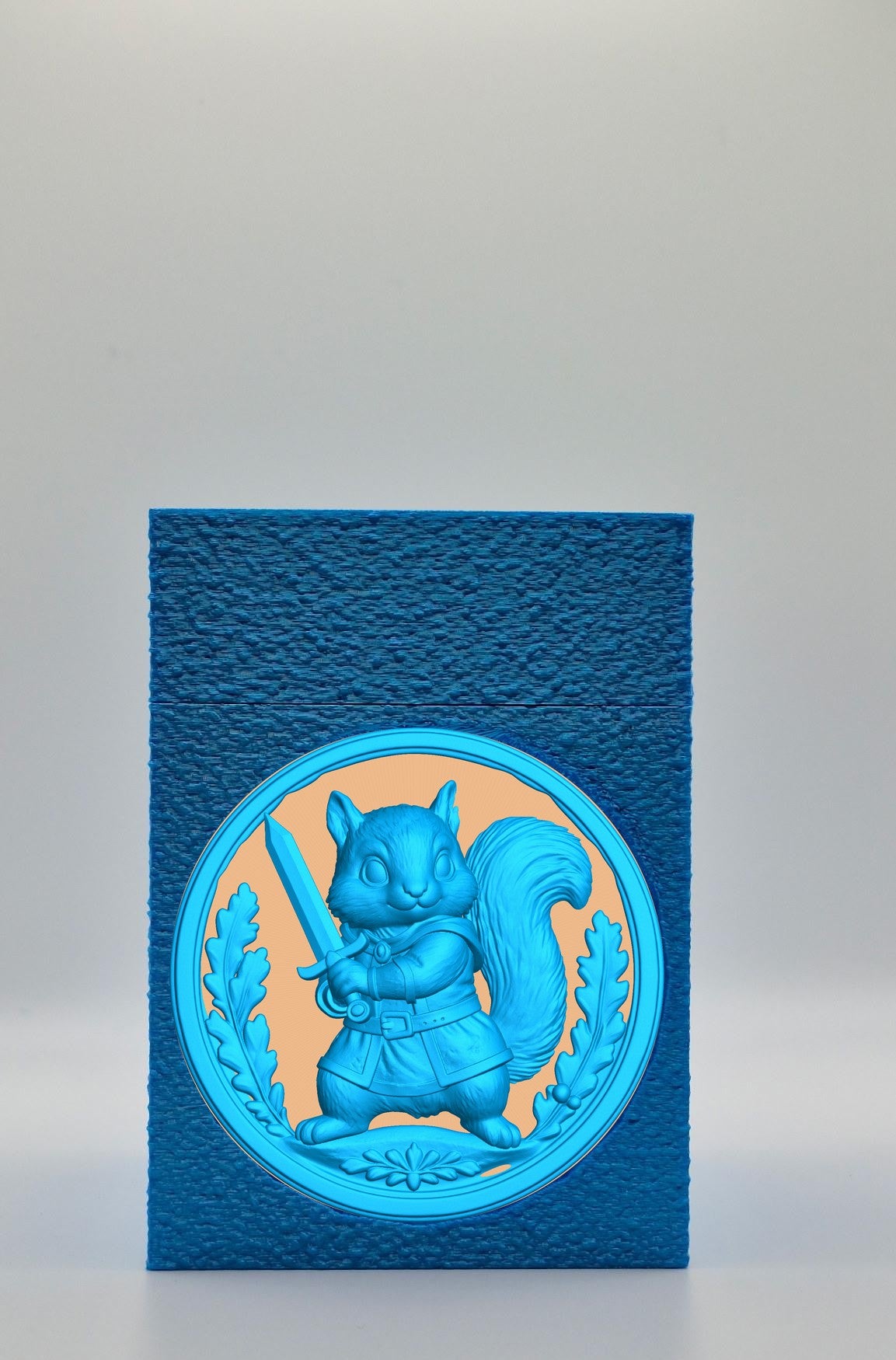 Squirrel Card Box — Blue