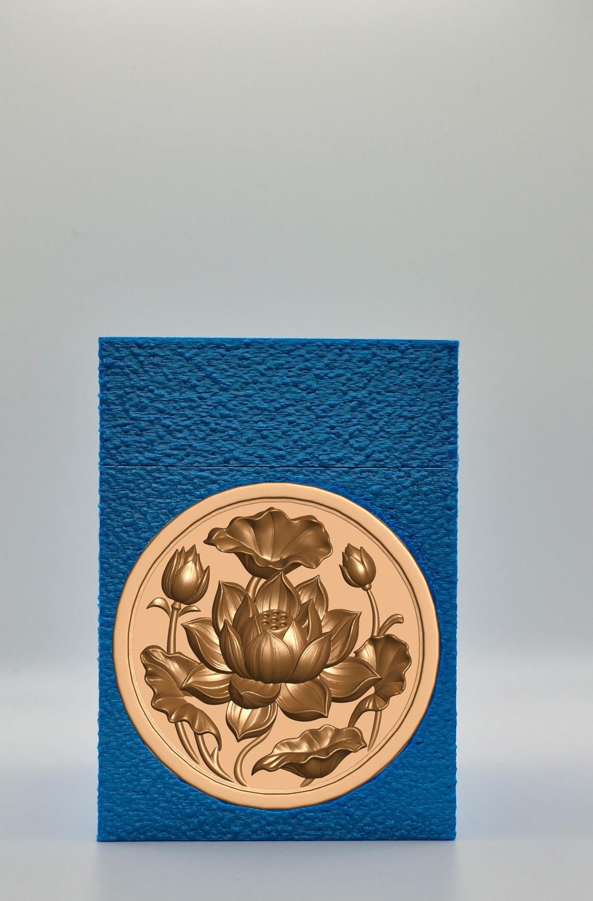 Lotus Card Box — Blue