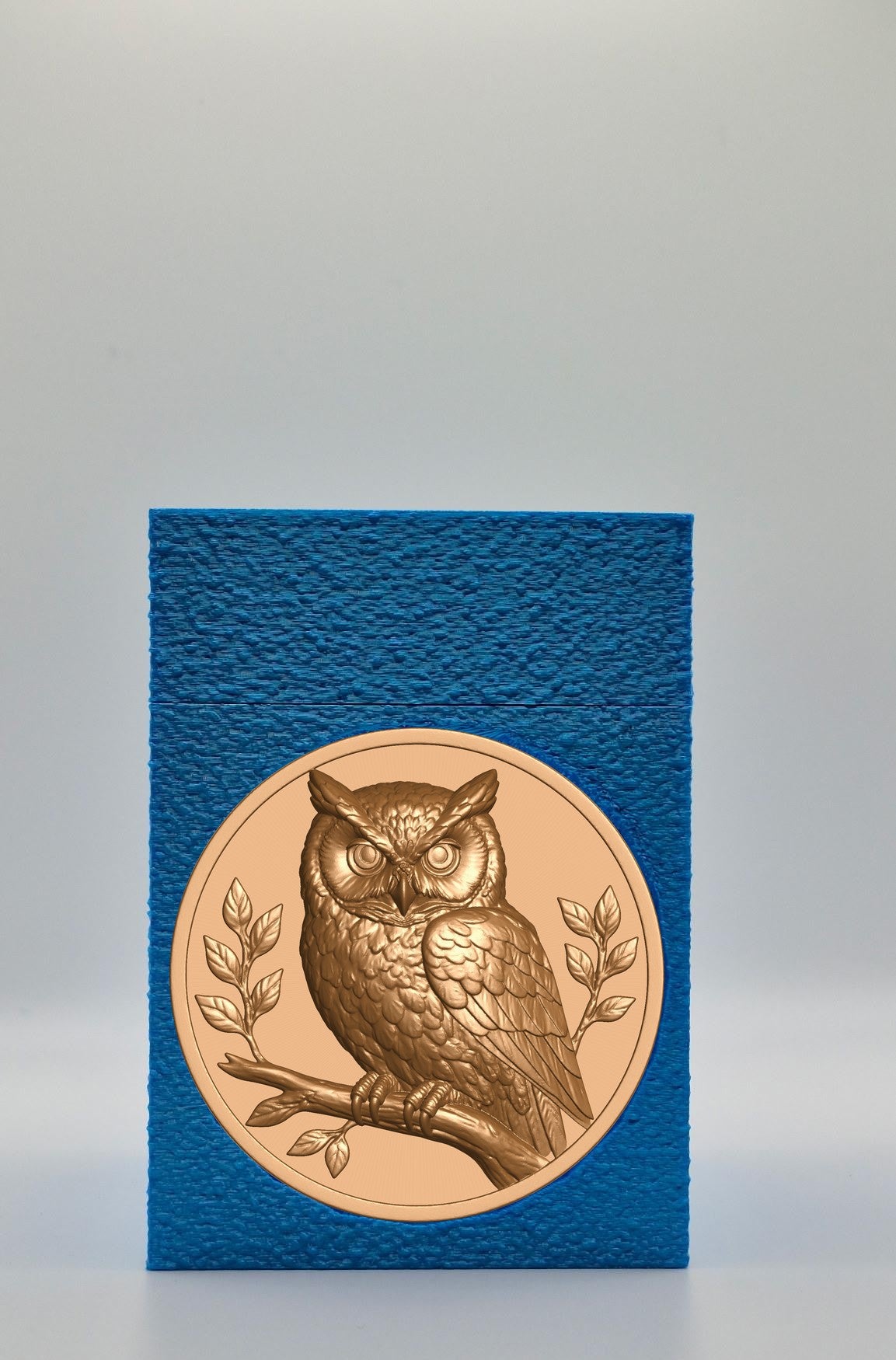 Owl Card Box — Blue