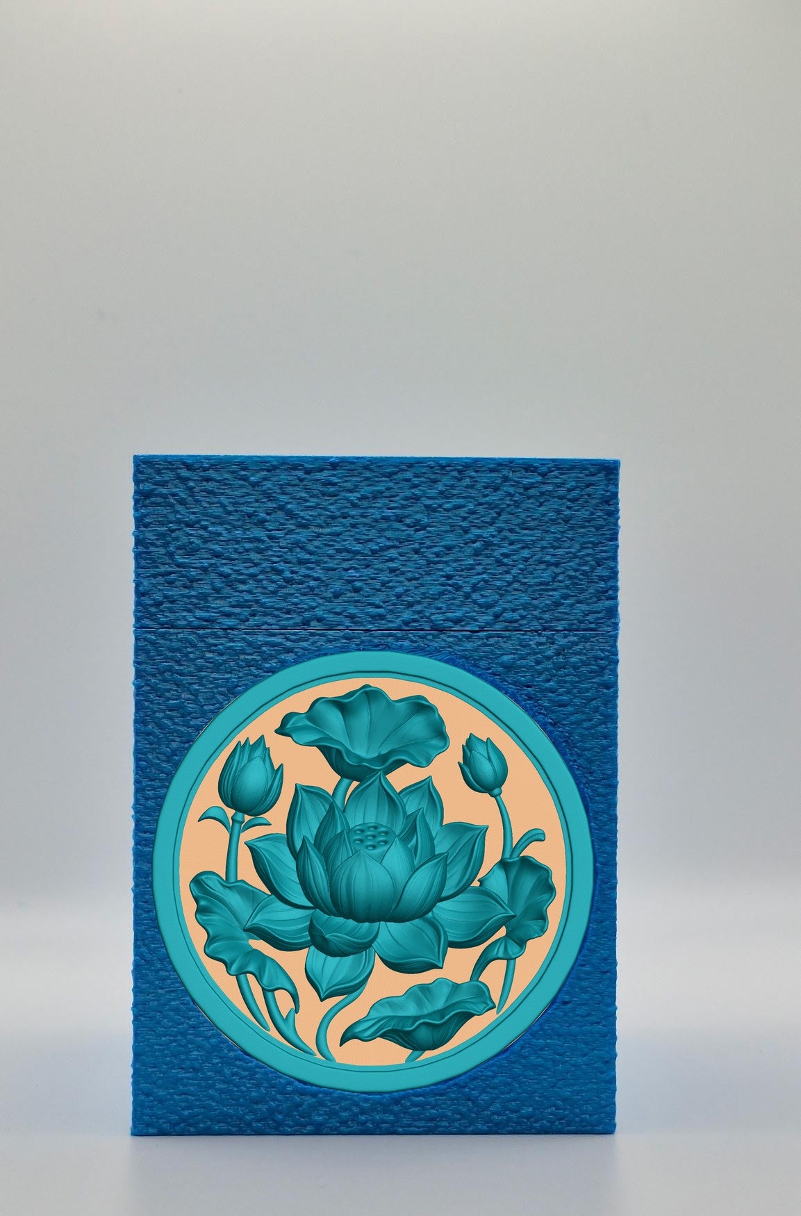 Lotus Card Box — Blue