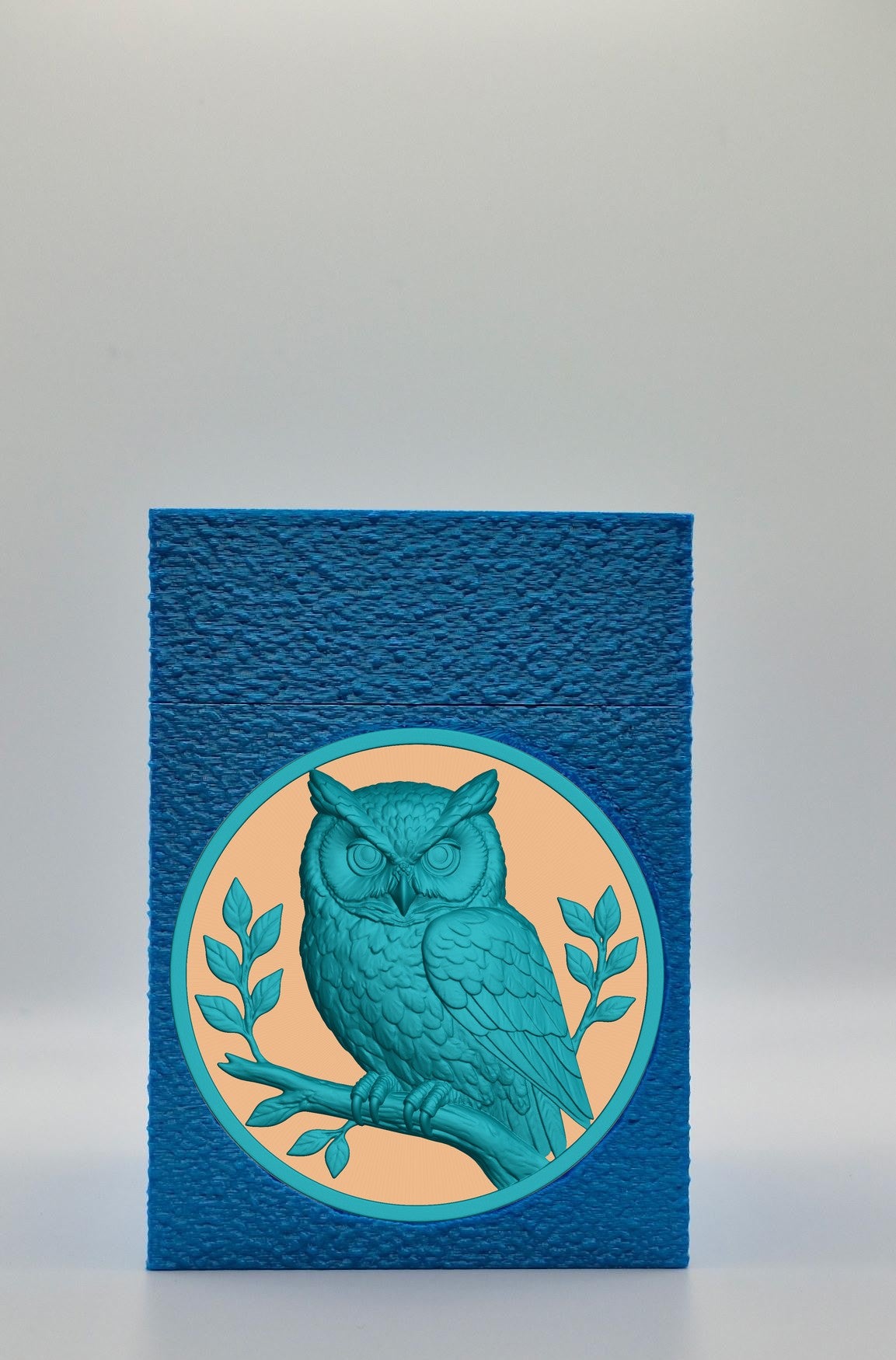 Owl Card Box — Blue