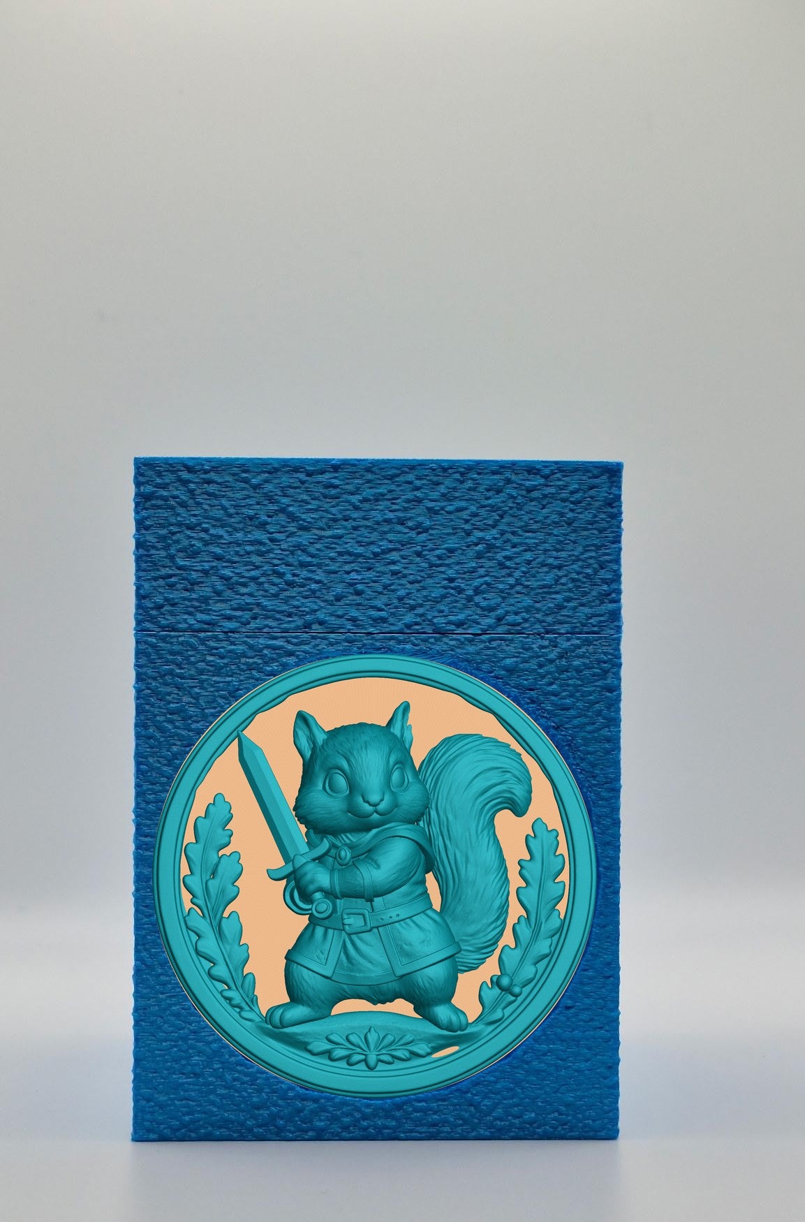 Squirrel Card Box — Blue