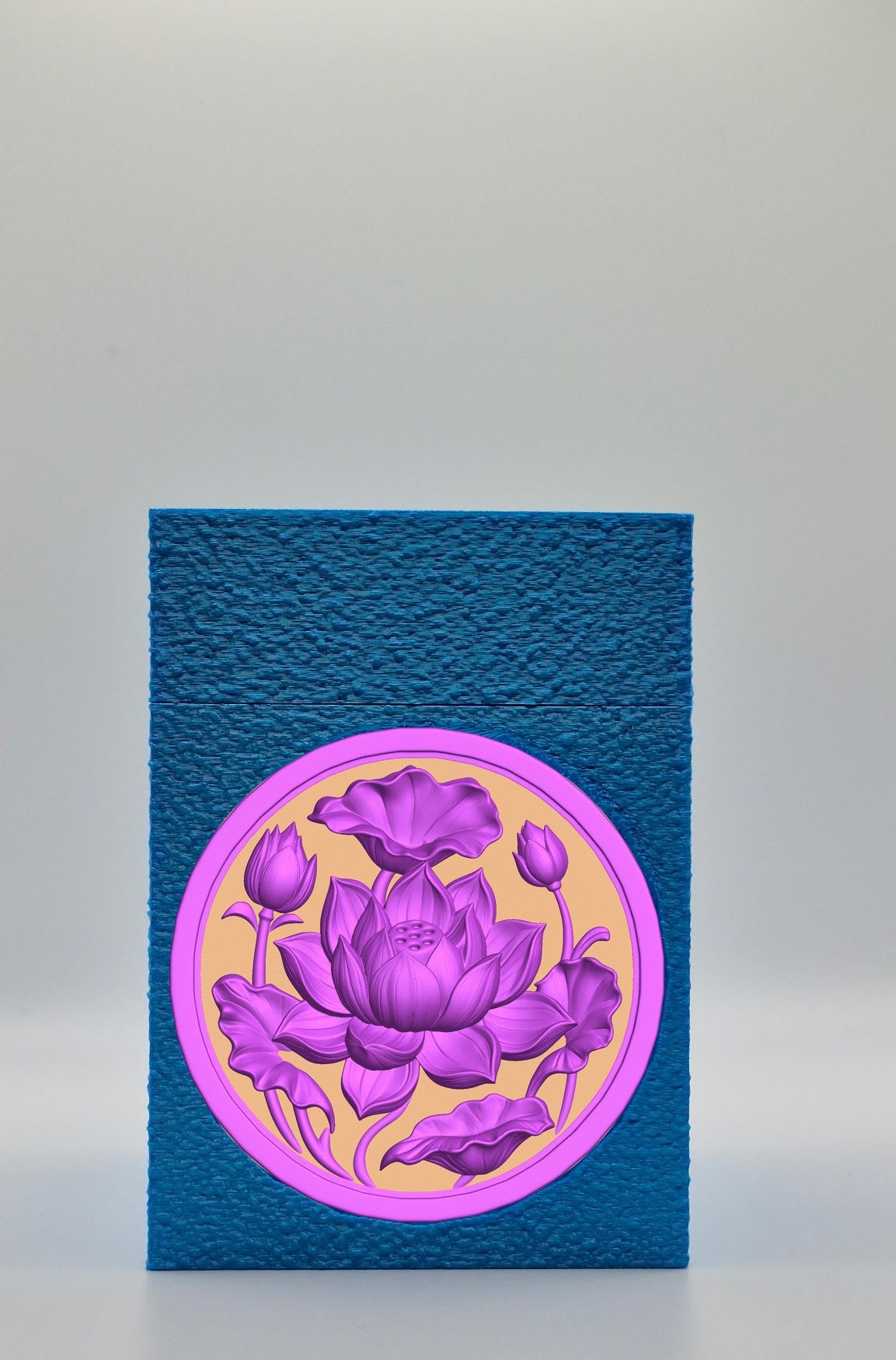 Lotus Card Box — Blue