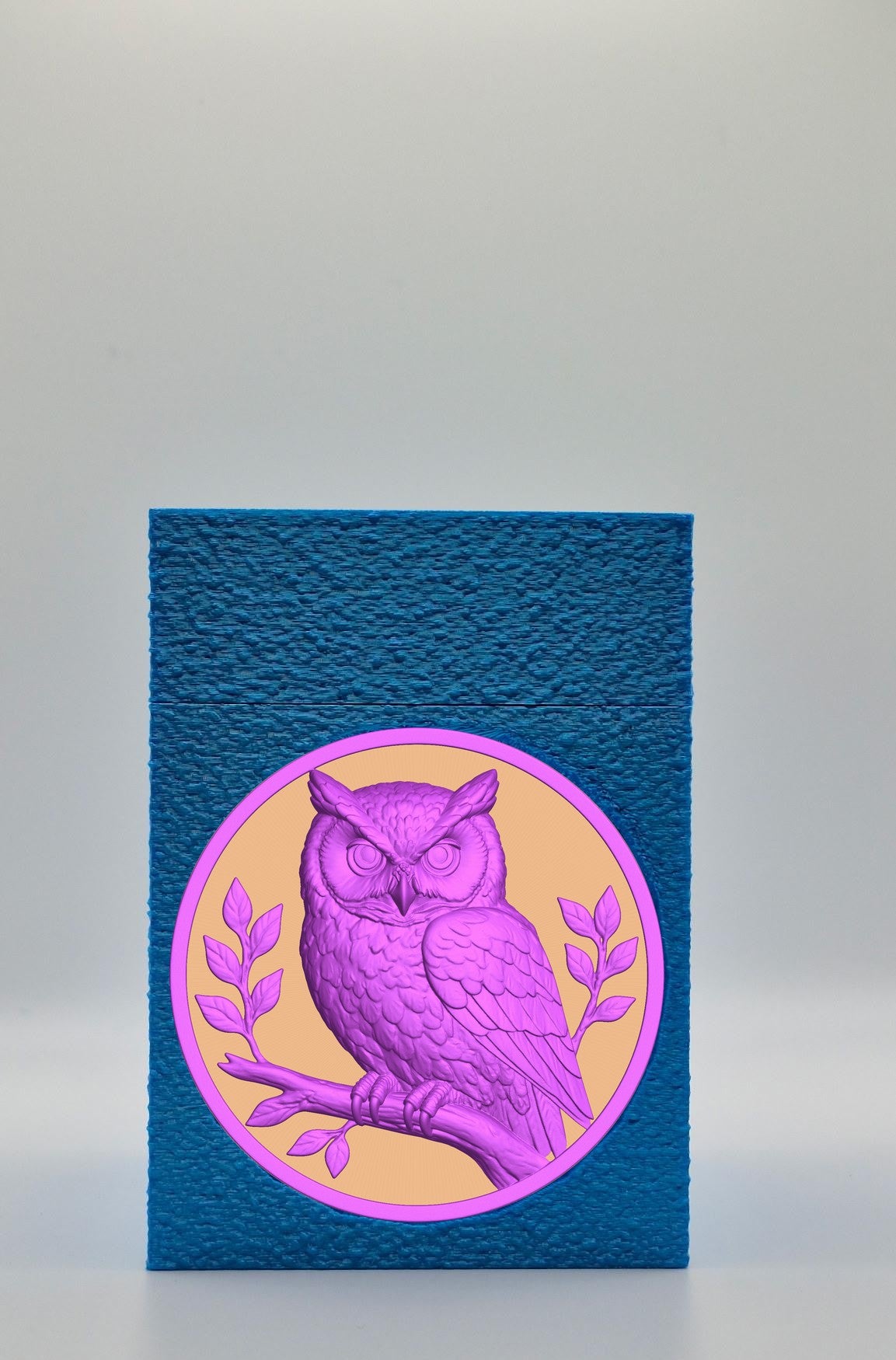 Owl Card Box — Blue