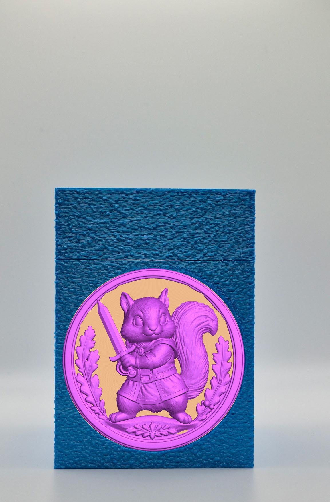Squirrel Card Box — Blue