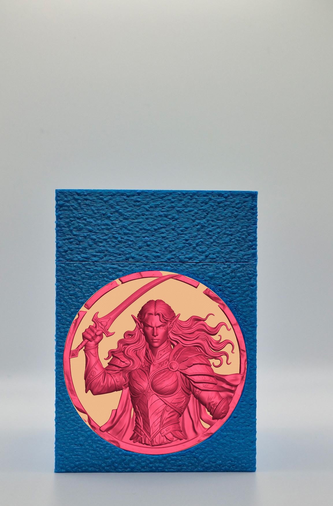 Elvish Warrior Card Box — Blue