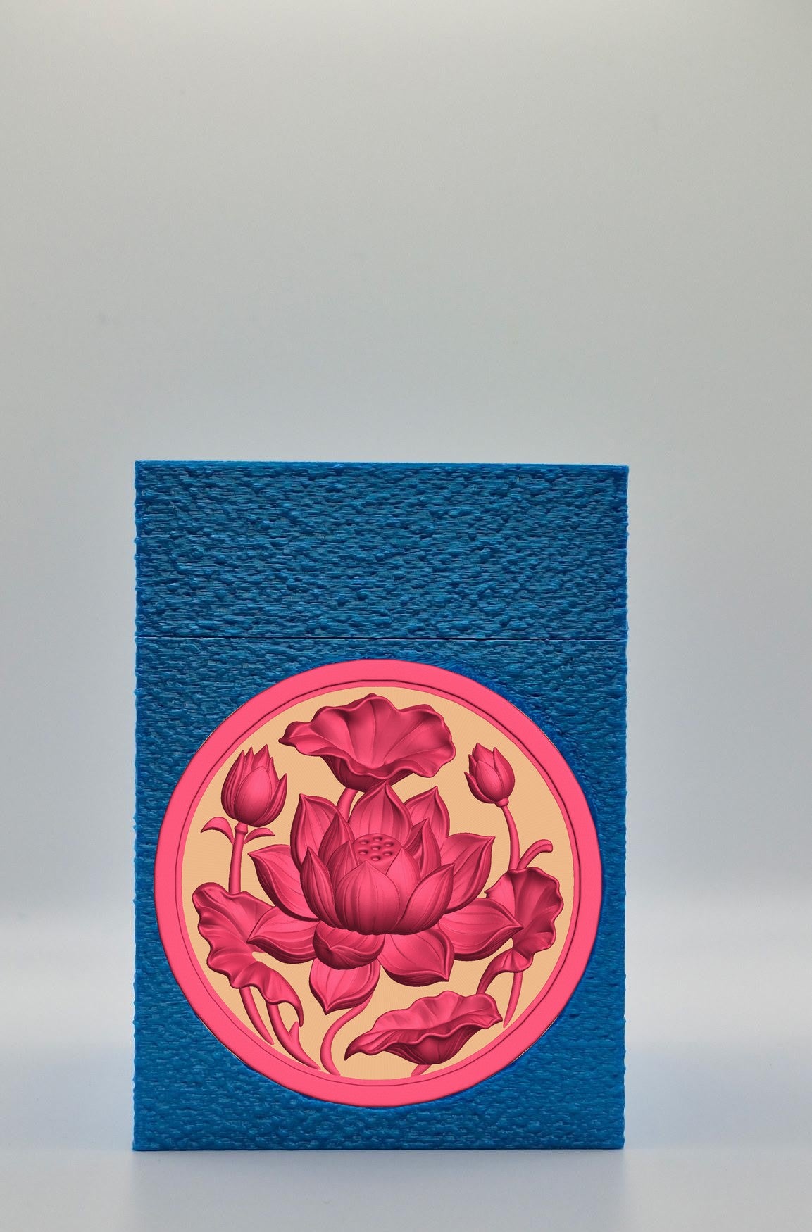 Lotus Card Box — Blue