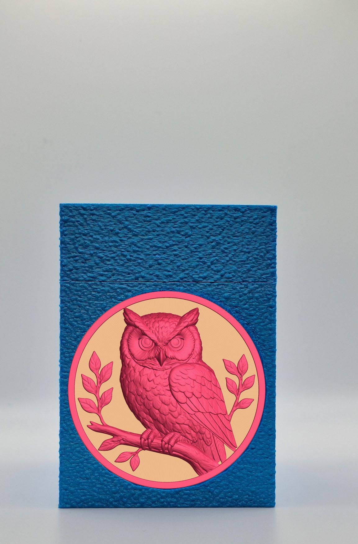 Owl Card Box — Blue