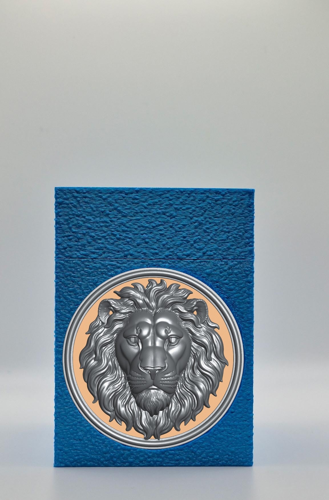 Lion Card Box — Blue