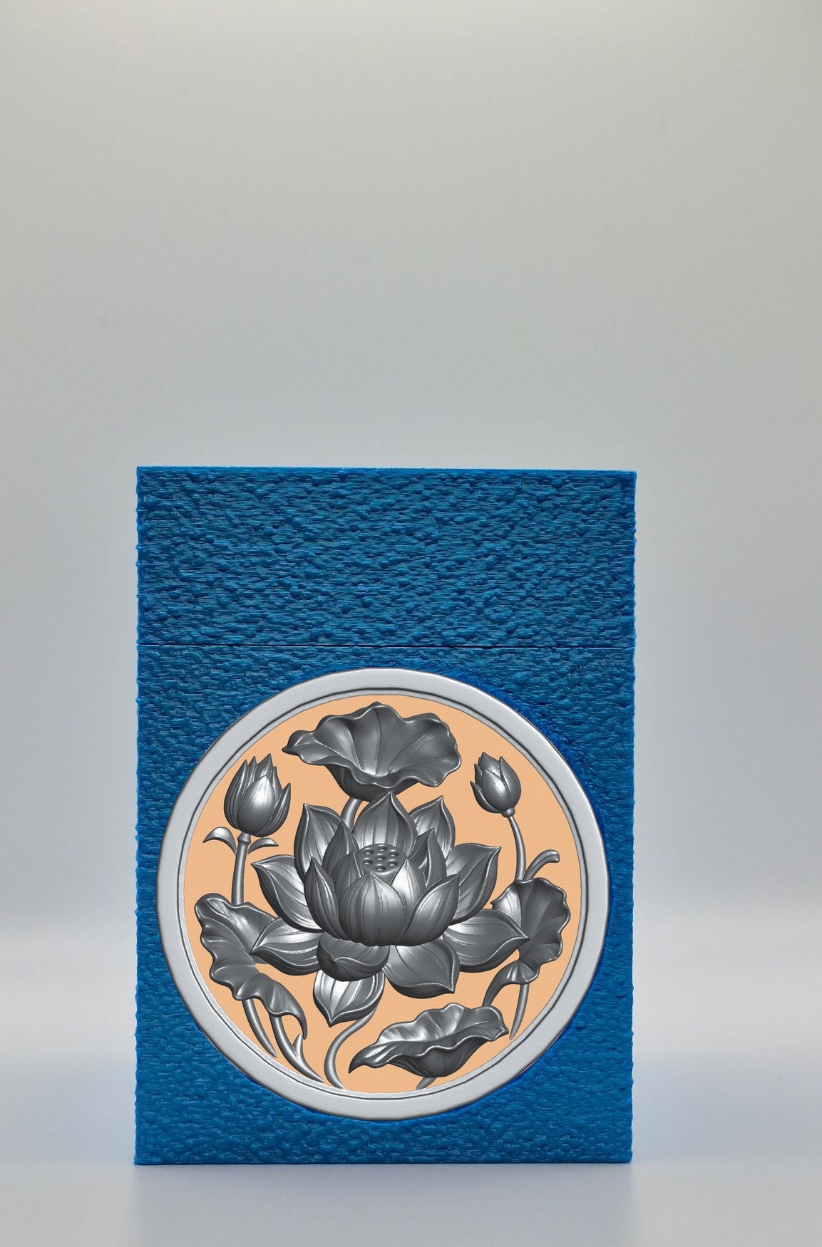 Lotus Card Box — Blue