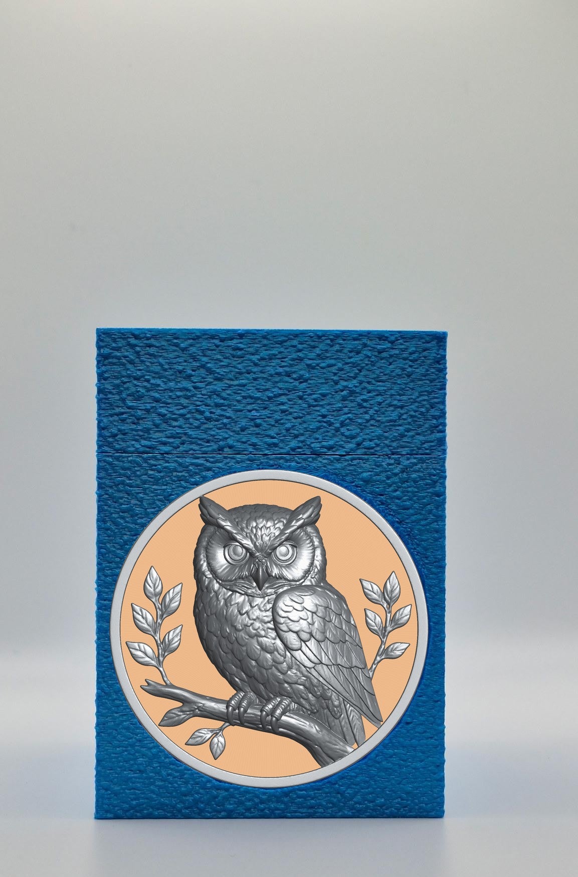 Owl Card Box — Blue