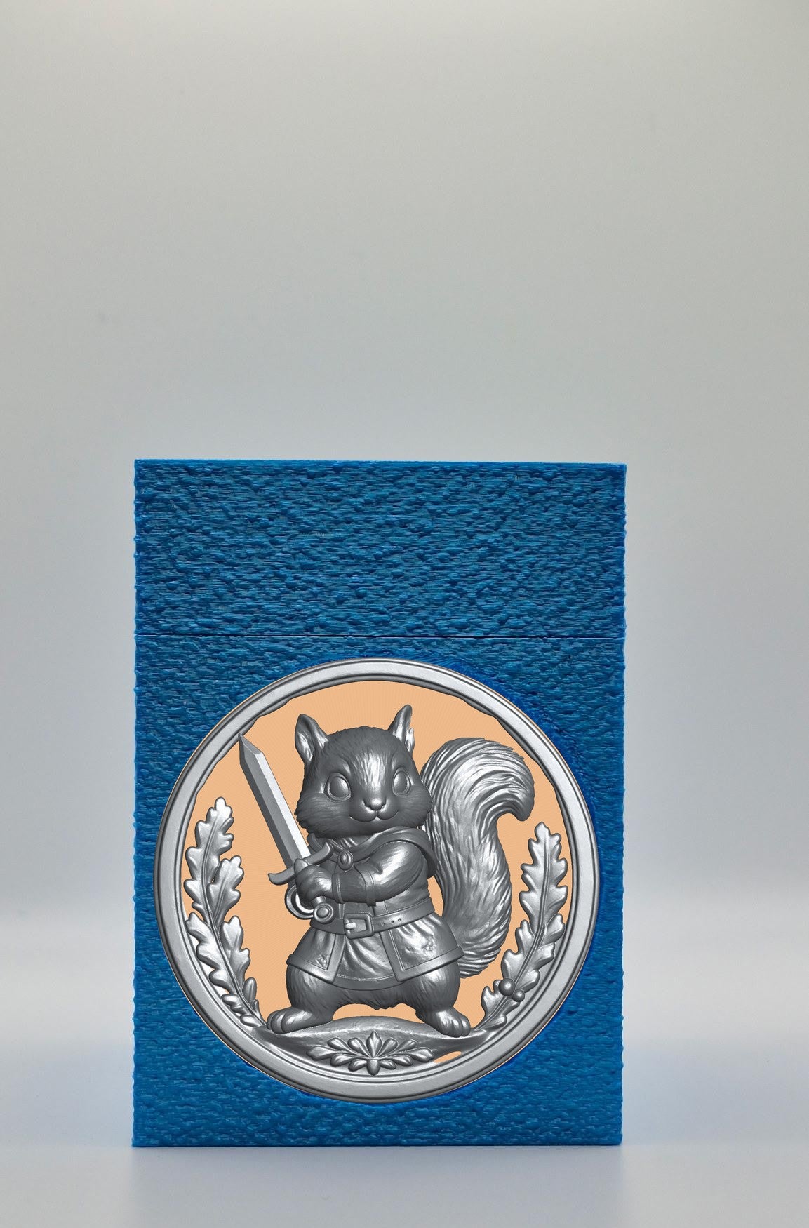 Squirrel Card Box — Blue
