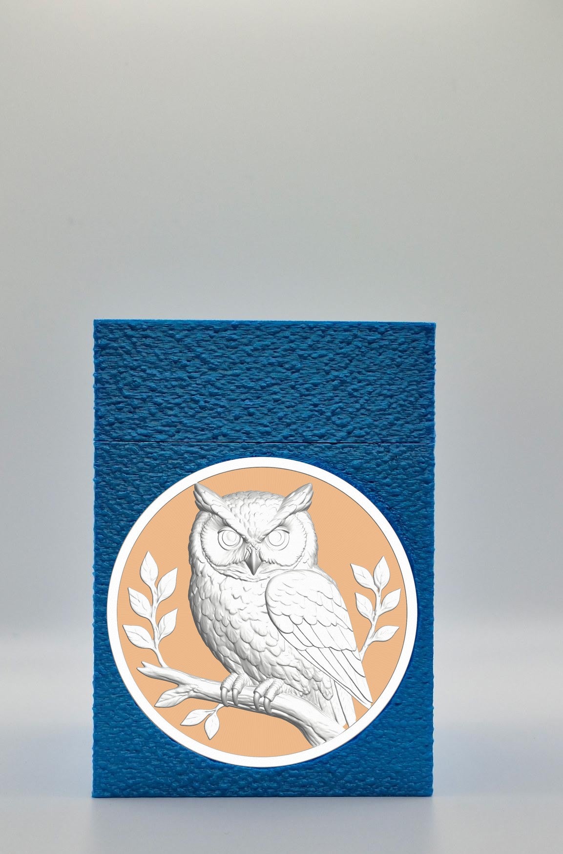 Owl Card Box — Blue