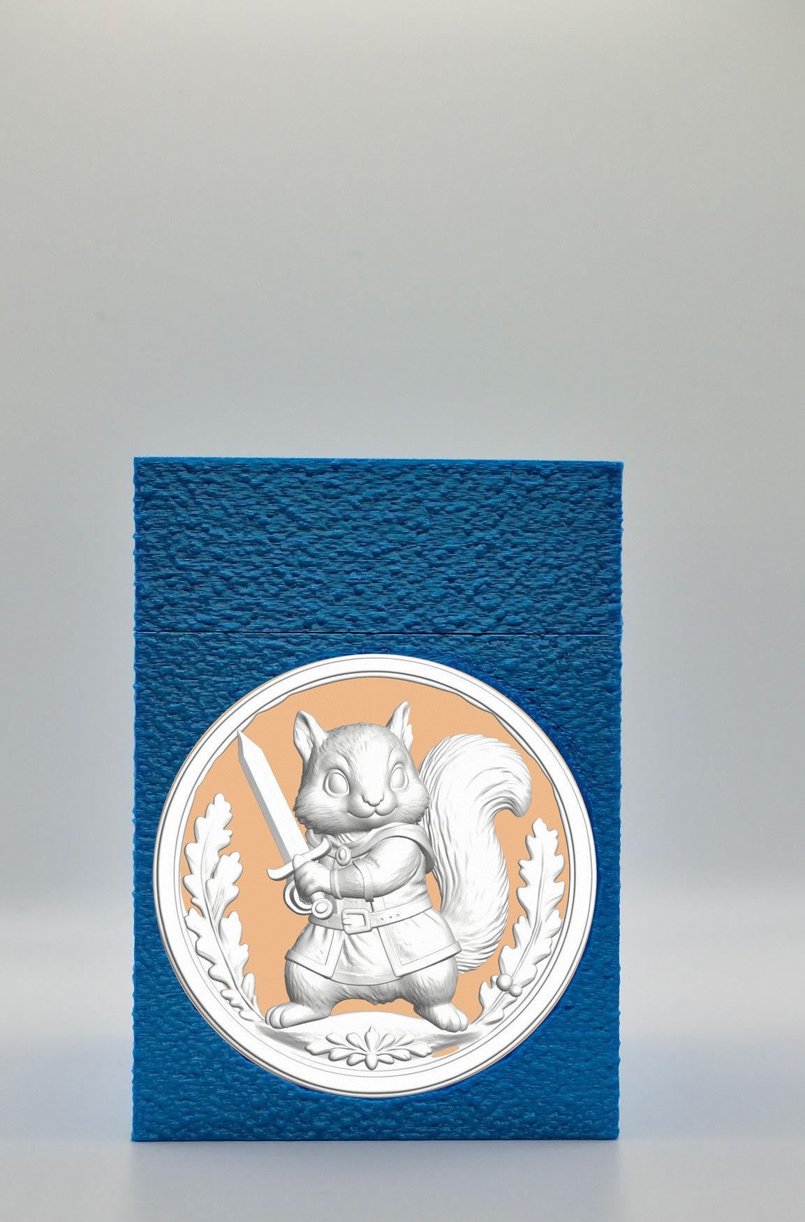 Squirrel Card Box — Blue