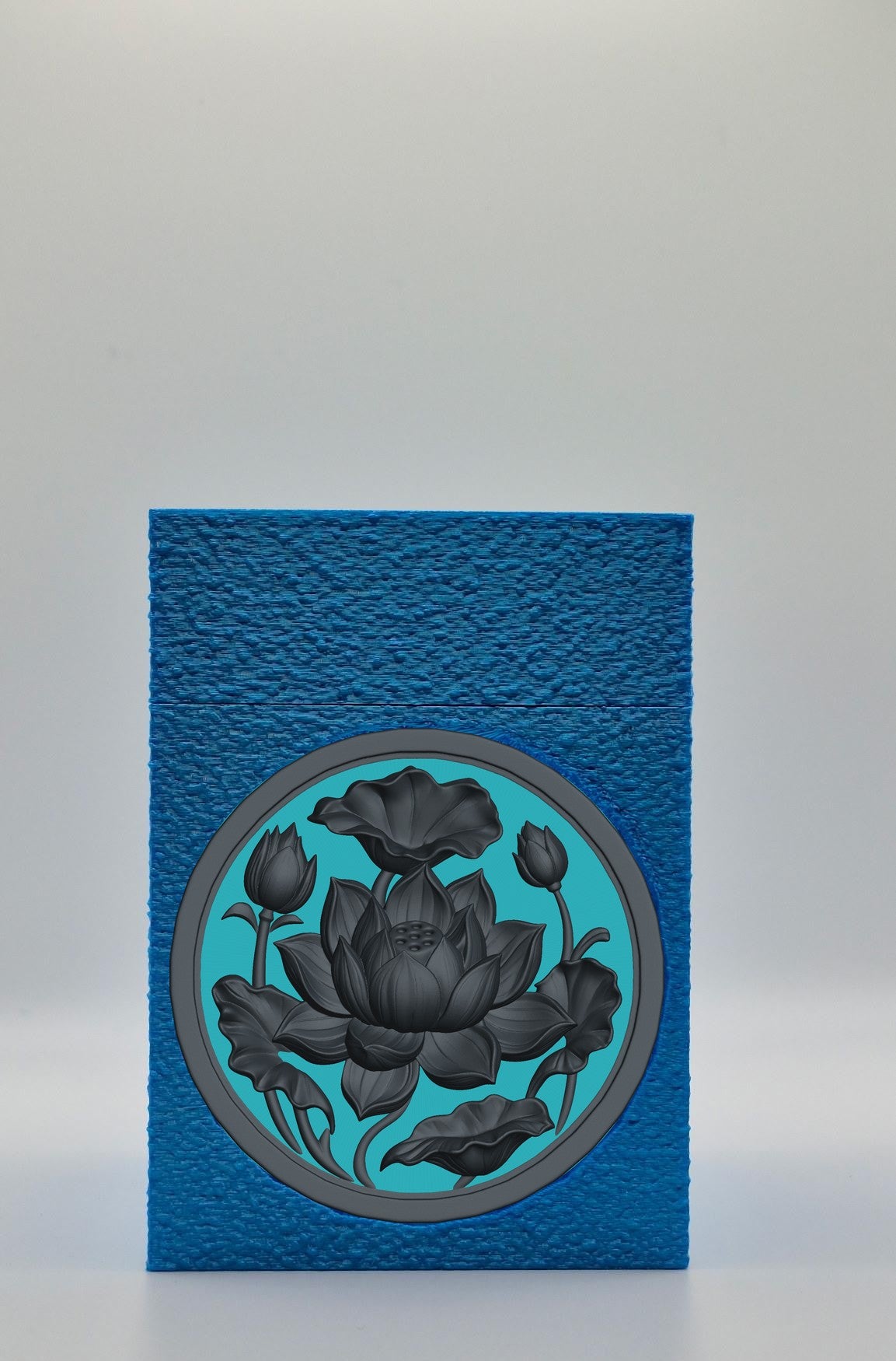 Lotus Card Box — Blue