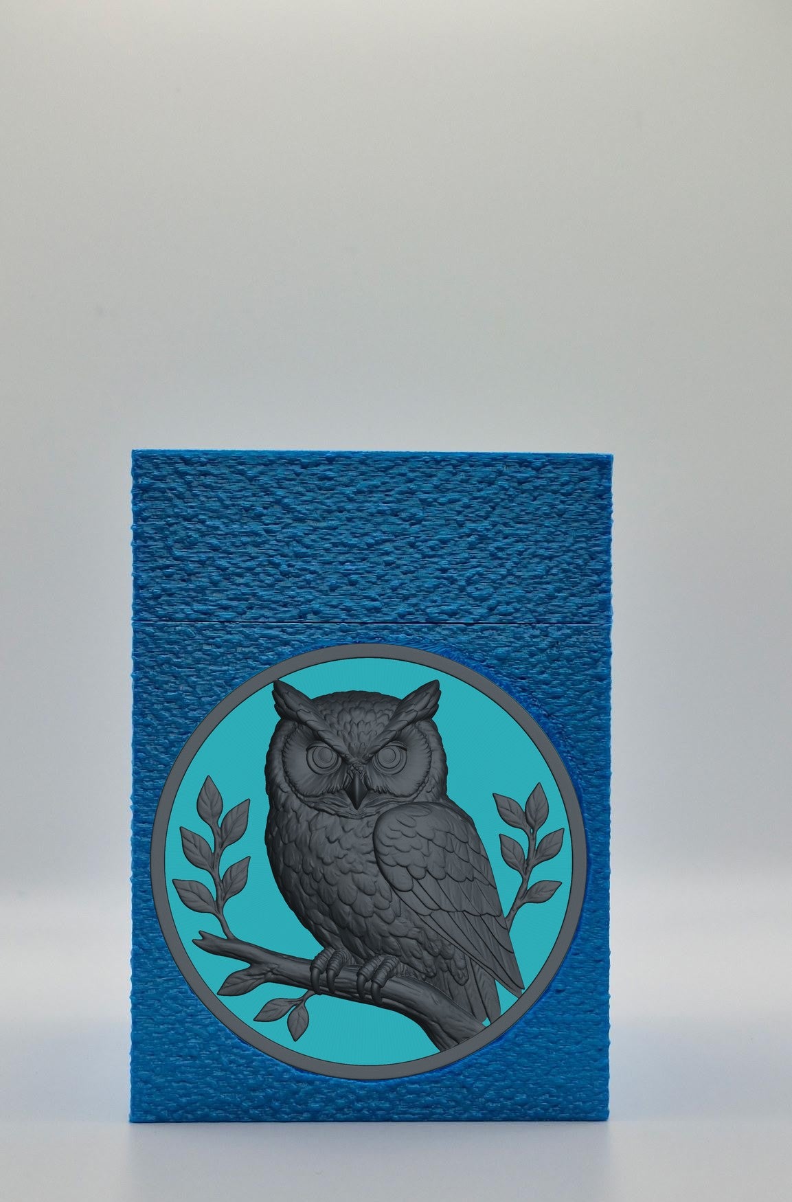 Owl Card Box — Blue