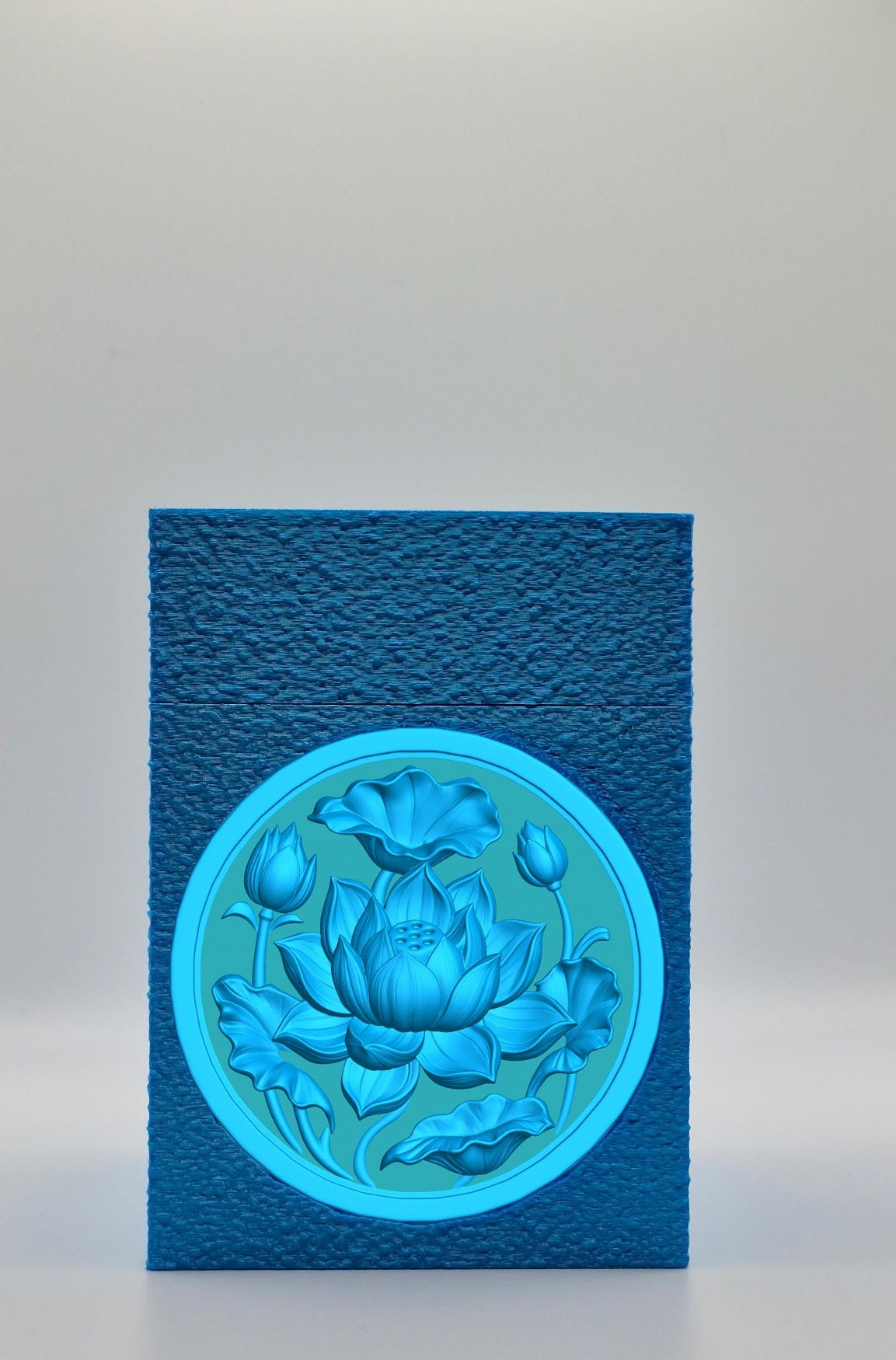 Lotus Card Box — Blue