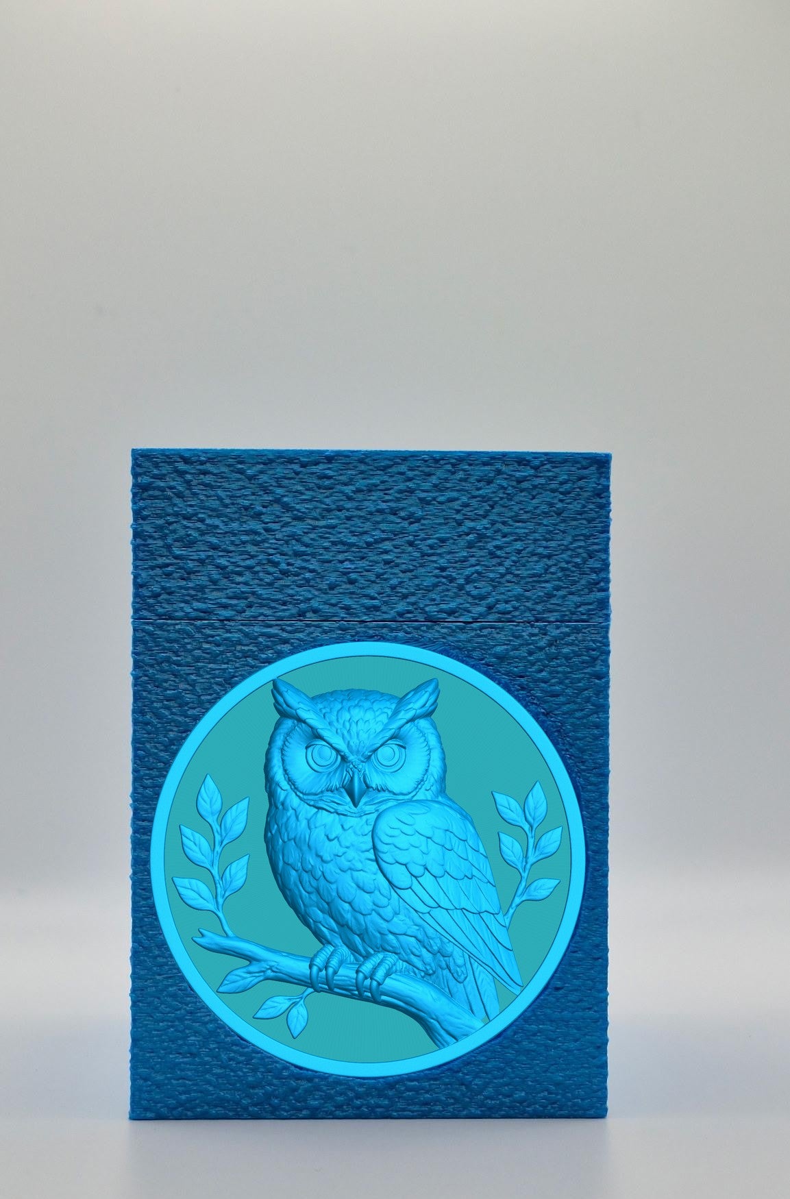 Owl Card Box — Blue